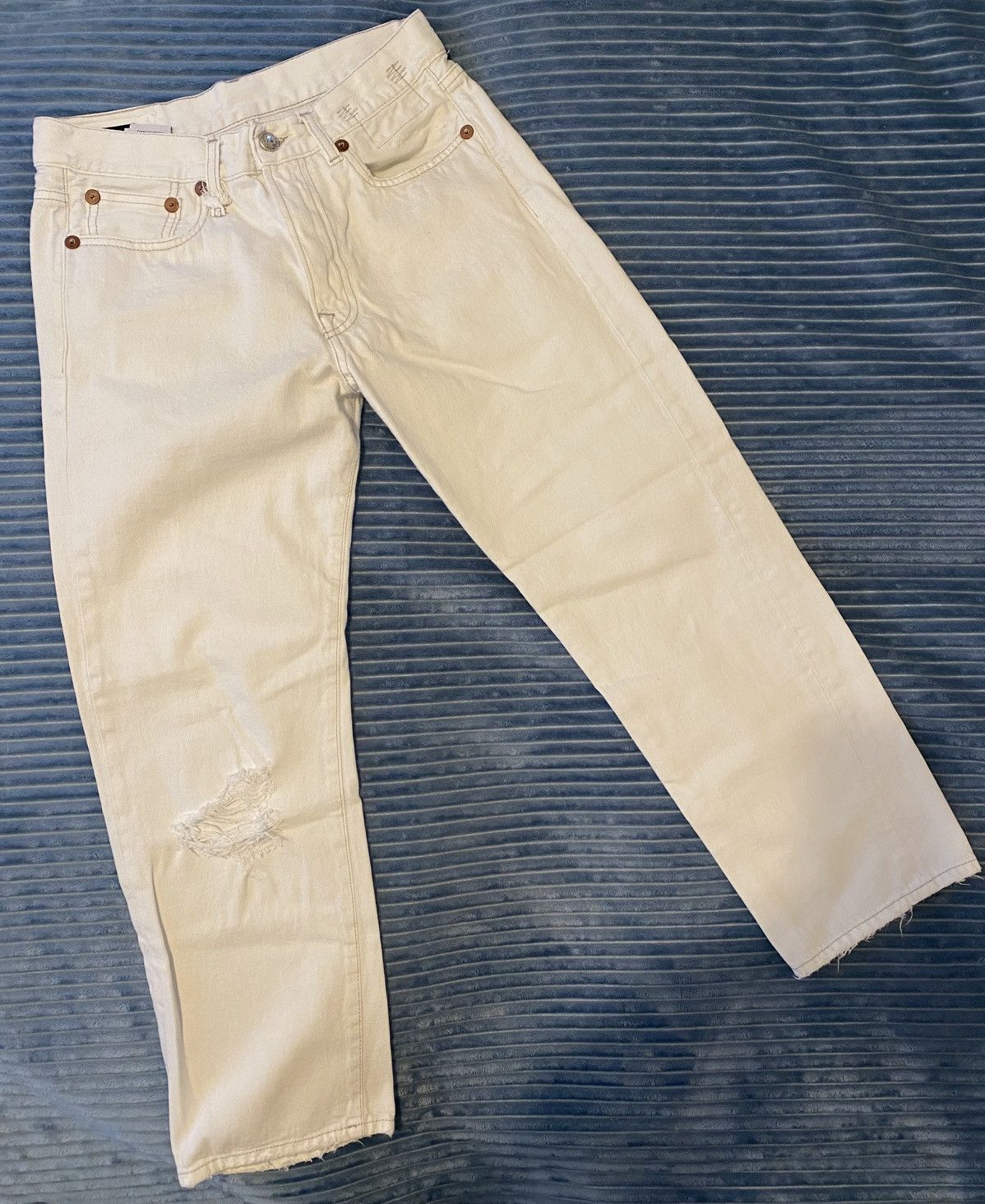 R13 R13 SS23 Boyfriend Jean In Holden White Ecru Selvedge Denim Size 25" / US 0 / IT 36 - 2 Thumbnail