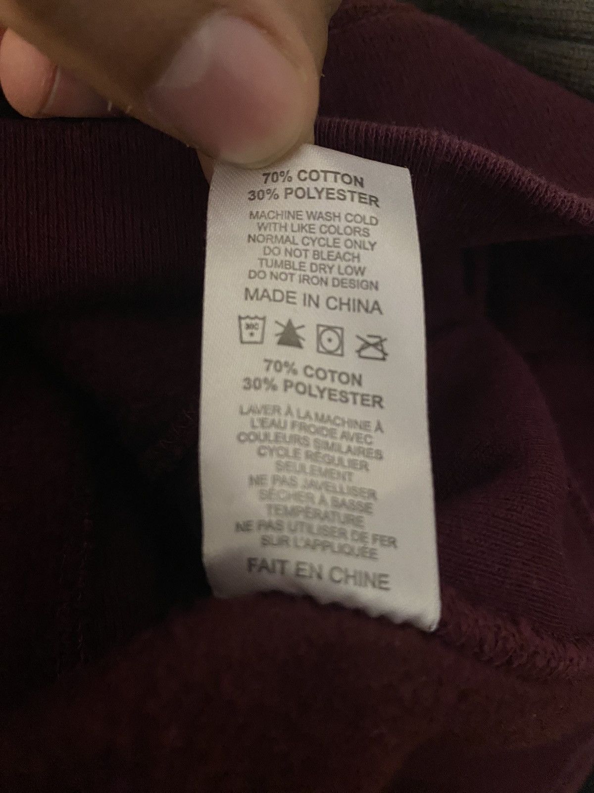 Fuck The Population FTP VERTICAL LOGO CREWNECK (MAROON) Size US L / EU 52-54 / 3 - 4 Thumbnail