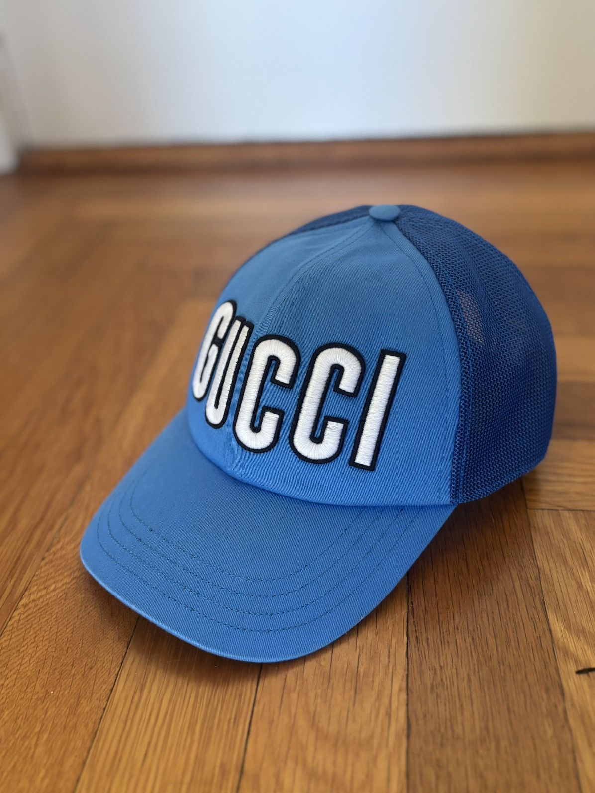 Gucci Blue Gucci Spellout Logo Hat Size ONE SIZE - 2 Thumbnail