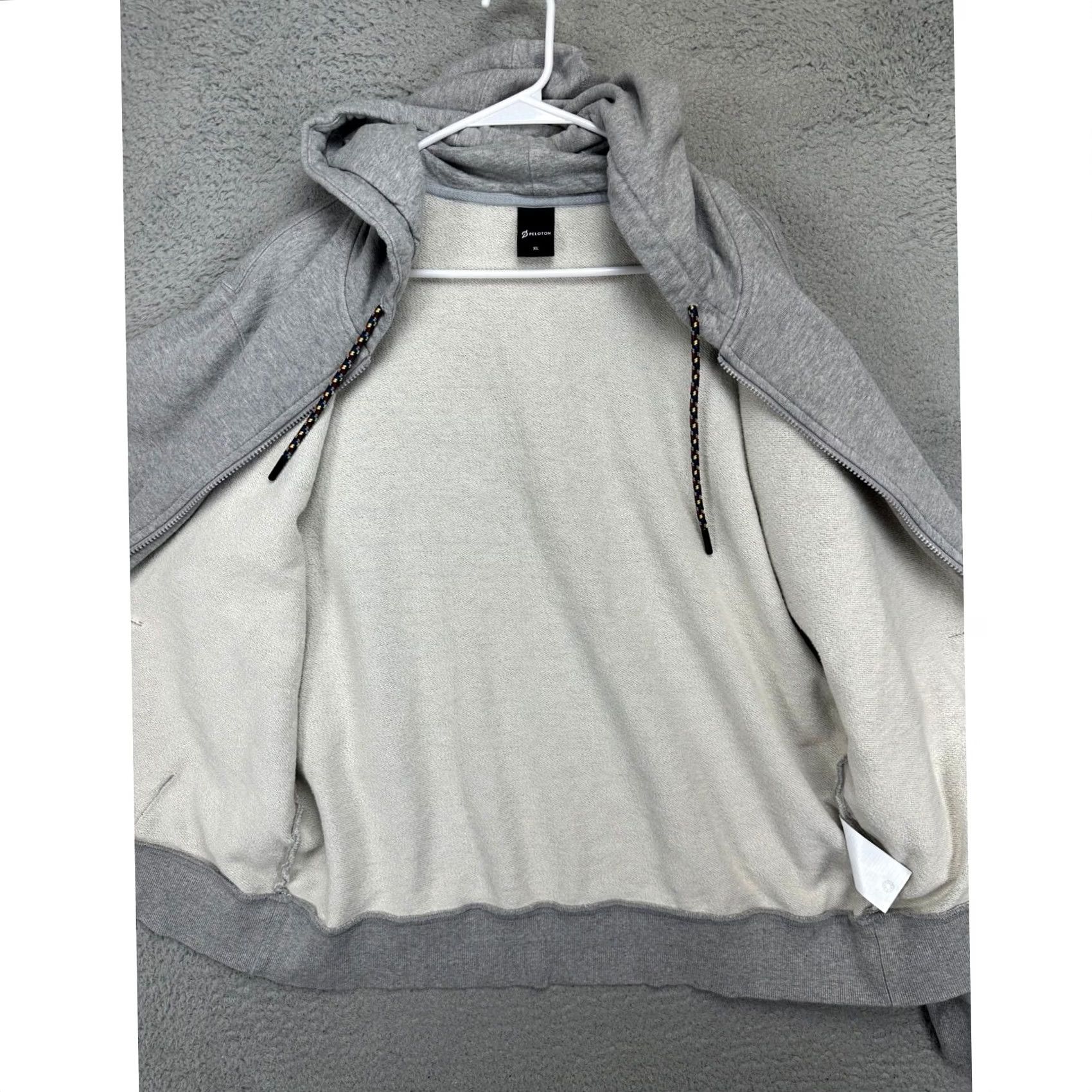 Vintage Peloton Full Zip Hoodie Sweatshirt Mens XL Grey Graphic Print Long Sleeve Hooded Pockets Zip Chest 49in 27in Outdoor Size US XL / EU 56 / 4 - 4 Thumbnail
