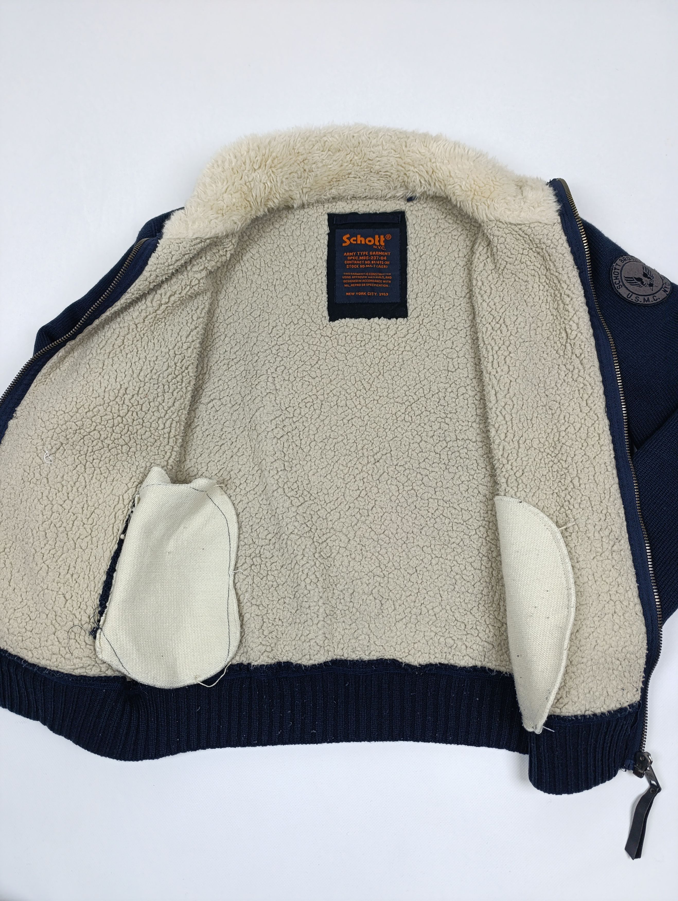 Schott SCHOTT NYC MEN'S SHELTER PLAIN KNIT SHERPA JACKET Size US L / EU 52-54 / 3 - 18 Thumbnail
