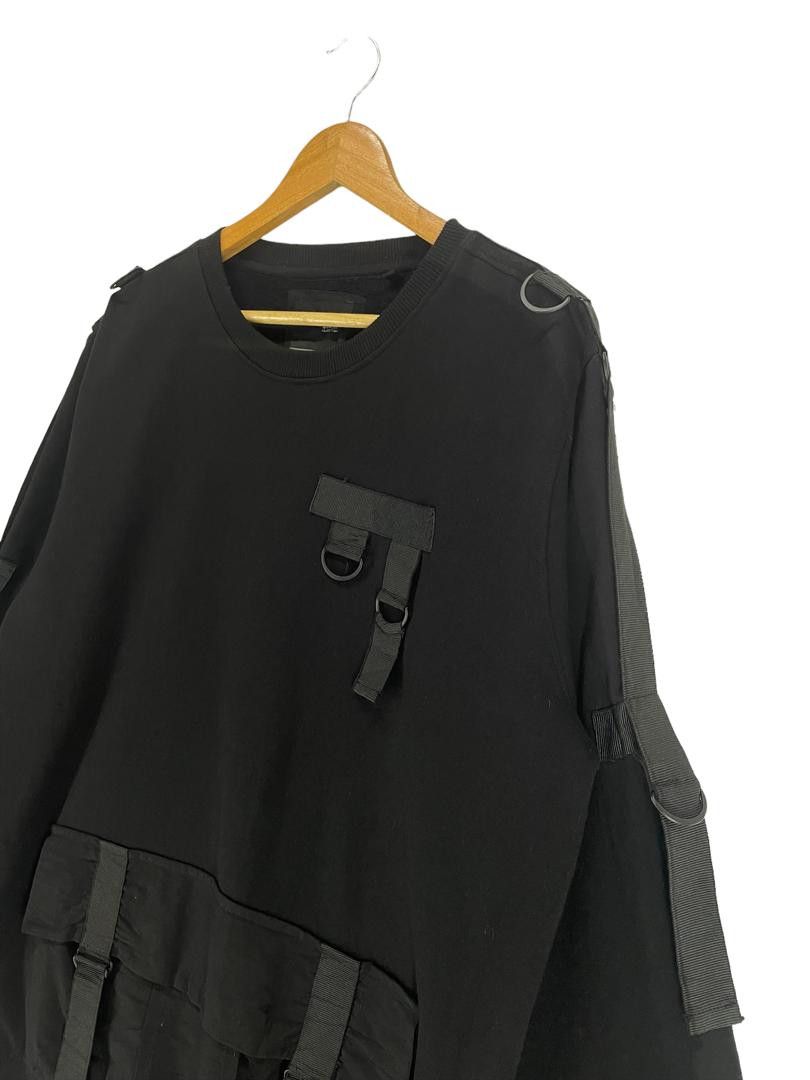 Bershka Bershka Black Utility Strap Sweatshirt Techwear Inspired Size US M / EU 48-50 / 2 - 4 Thumbnail