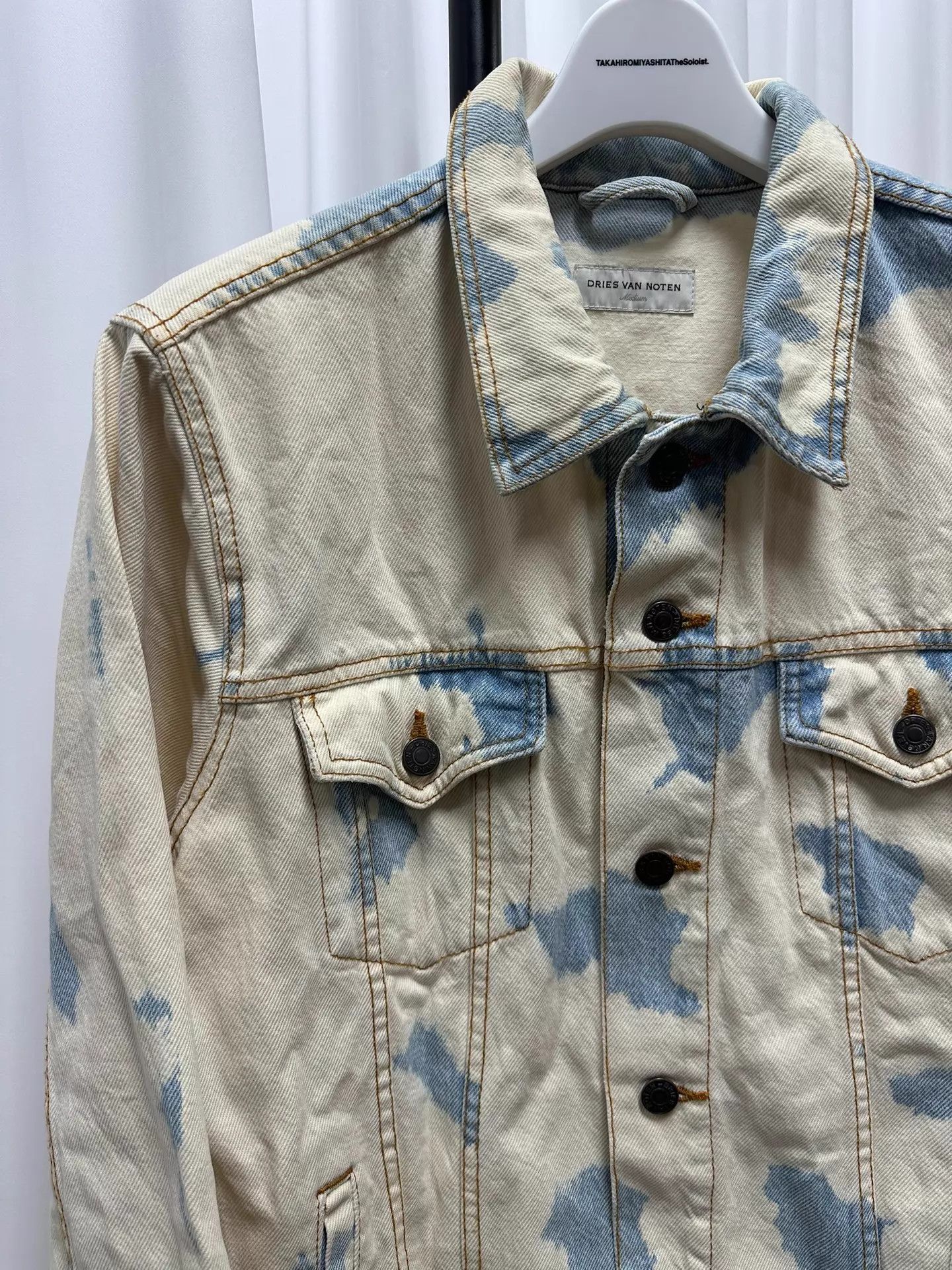 Dries Van Noten Dries Van Noten White Cloud Denim Jacket M Size US M / EU 48-50 / 2 - 2 Thumbnail