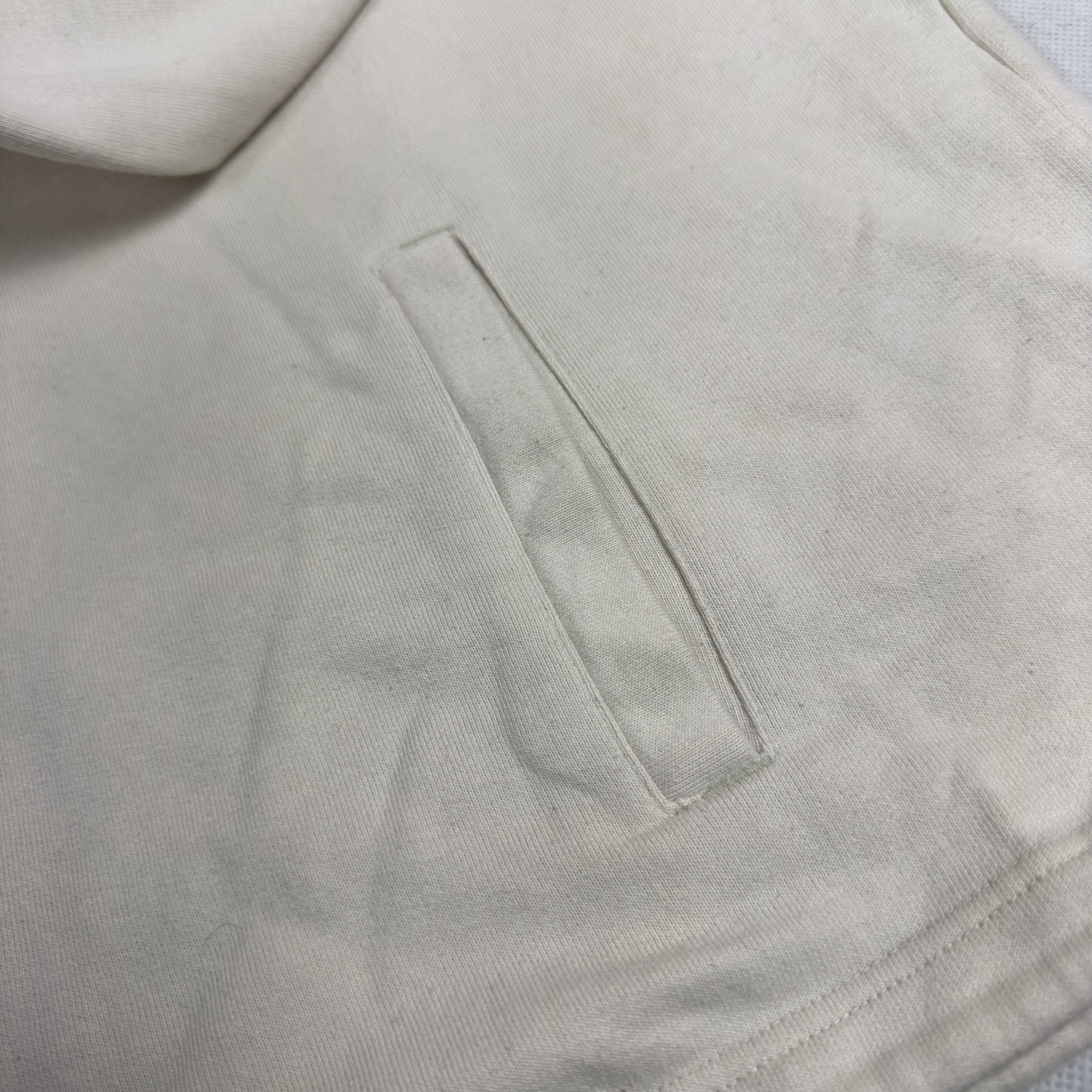 Nike × Vintage Nike Men's Beige Cotton Swoosh Pockets Full Zip Jacket Large Size US L / EU 52-54 / 3 - 4 Thumbnail