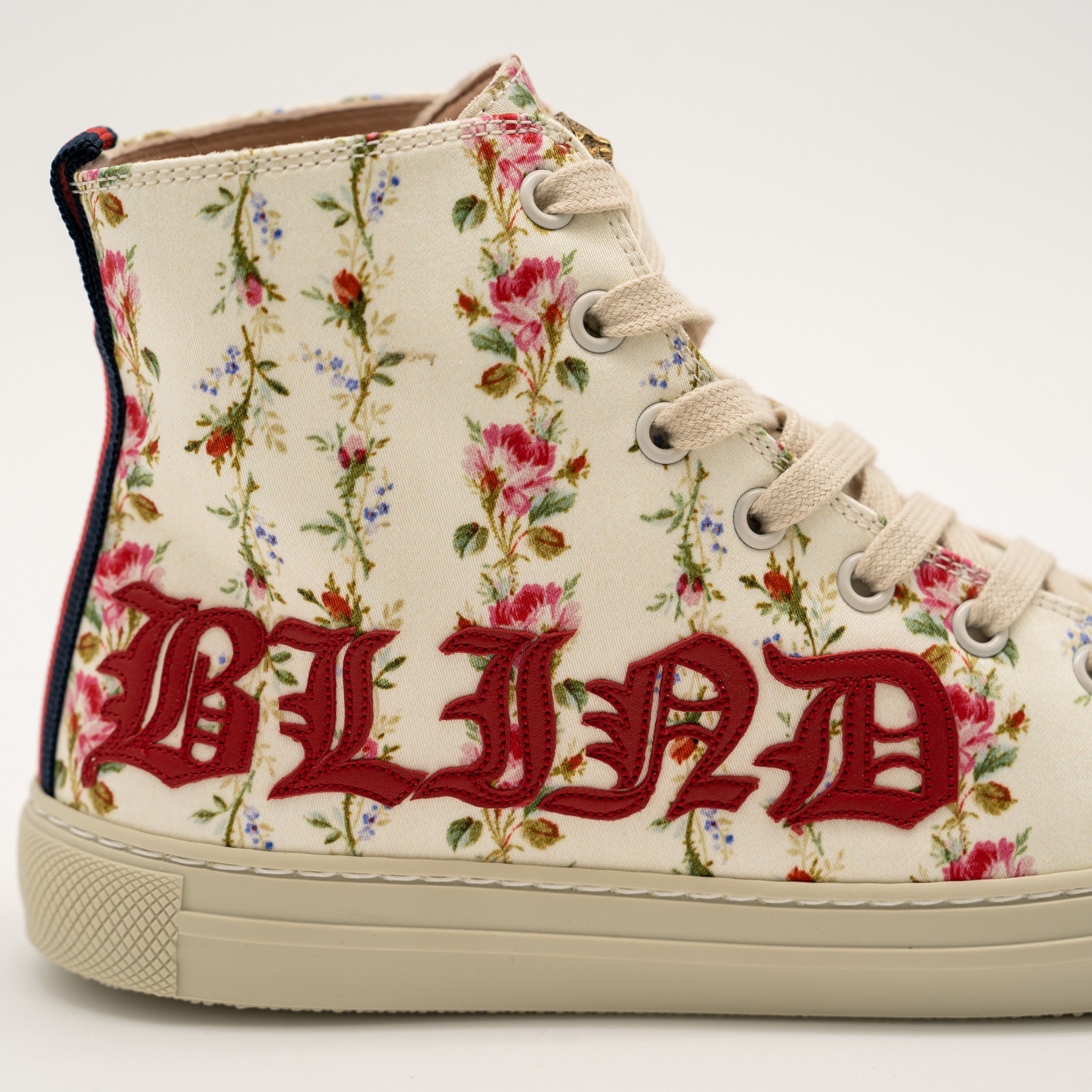 Gucci 37eu 7us Gucci Blind For Love Floral Print High Top Sneakers Size US 7 / IT 37 - 10 Thumbnail