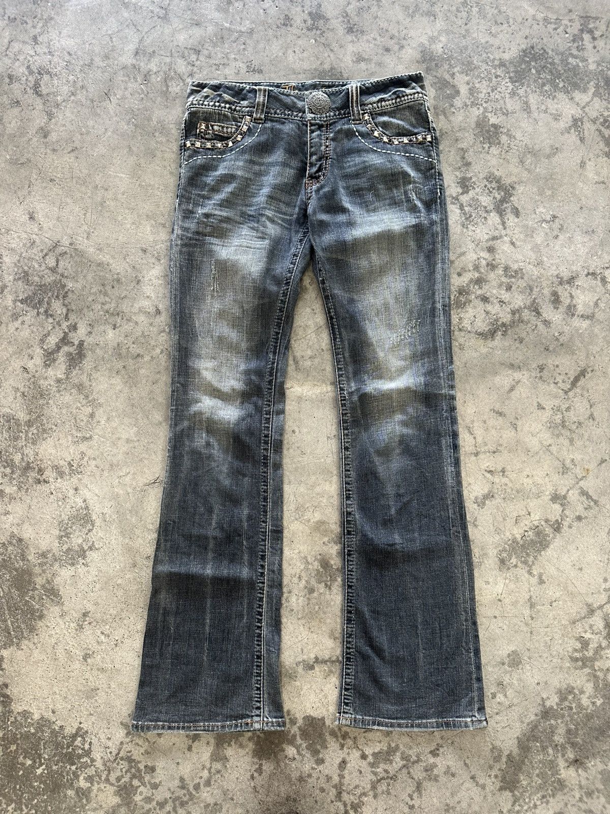 If Six Was Nine Y2K Theoria Flared Jeans Size 29" - 1 Thumbnail