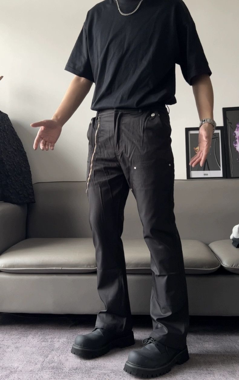 Designer × Japanese Brand × Vintage zipper utility carpenter bootcut punk yuppie pants Size US 32 / EU 48 - 3 Thumbnail