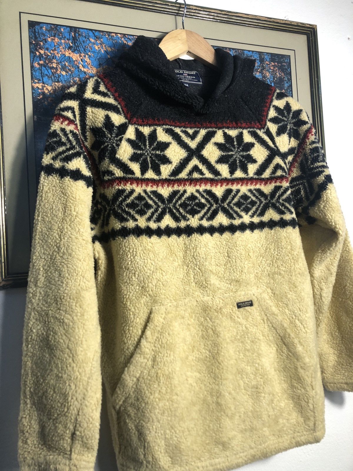 Polo Ralph Lauren × Vintage Vintage Polo Ralph Lauren SPORT Fleece Hoddie Size US M / EU 48-50 / 2 - 2 Thumbnail