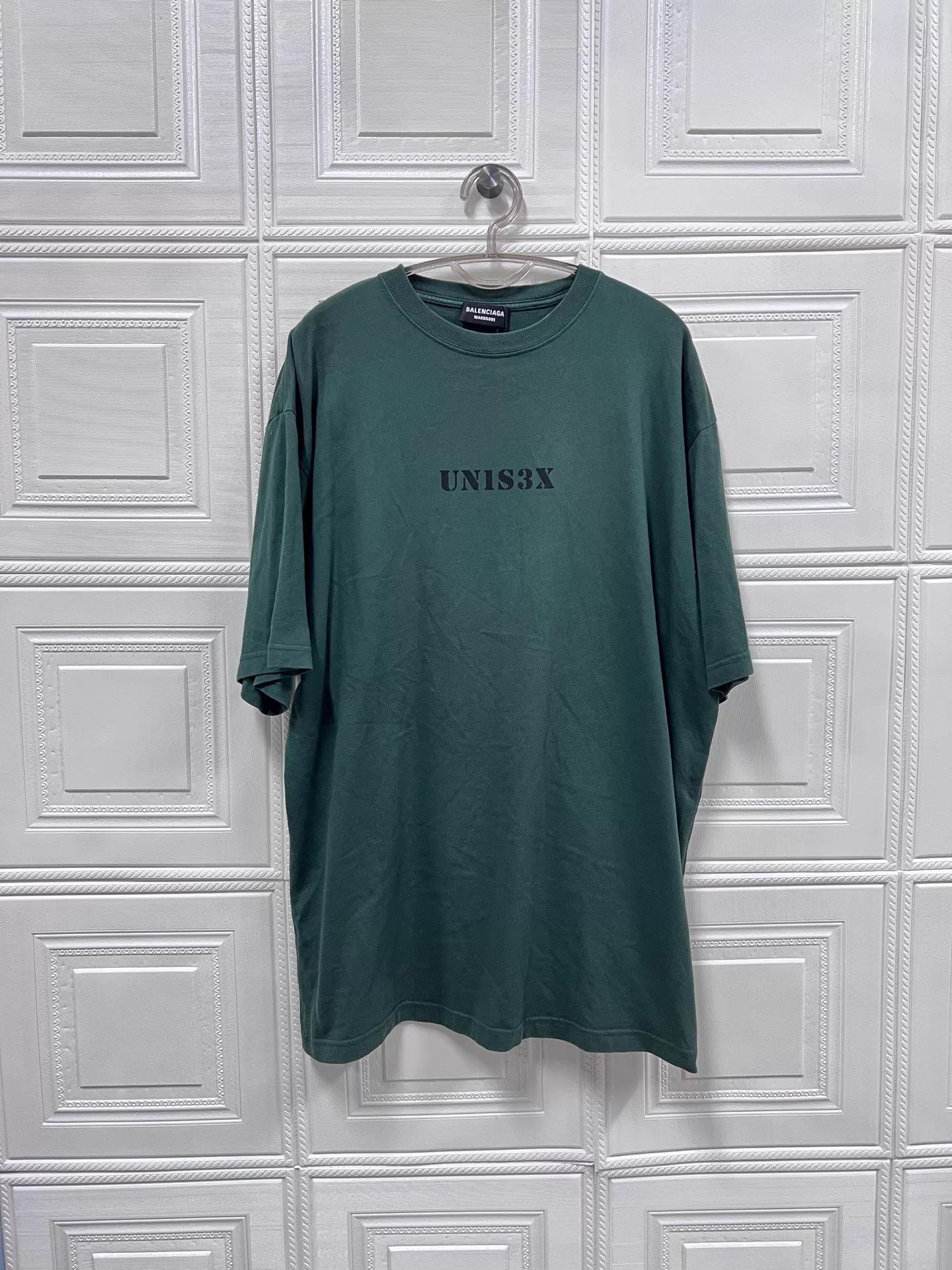 Balenciaga Balenciaga Dark Green Logo Crew SS T M 99 New Size US M / EU 48-50 / 2 - 1 Thumbnail