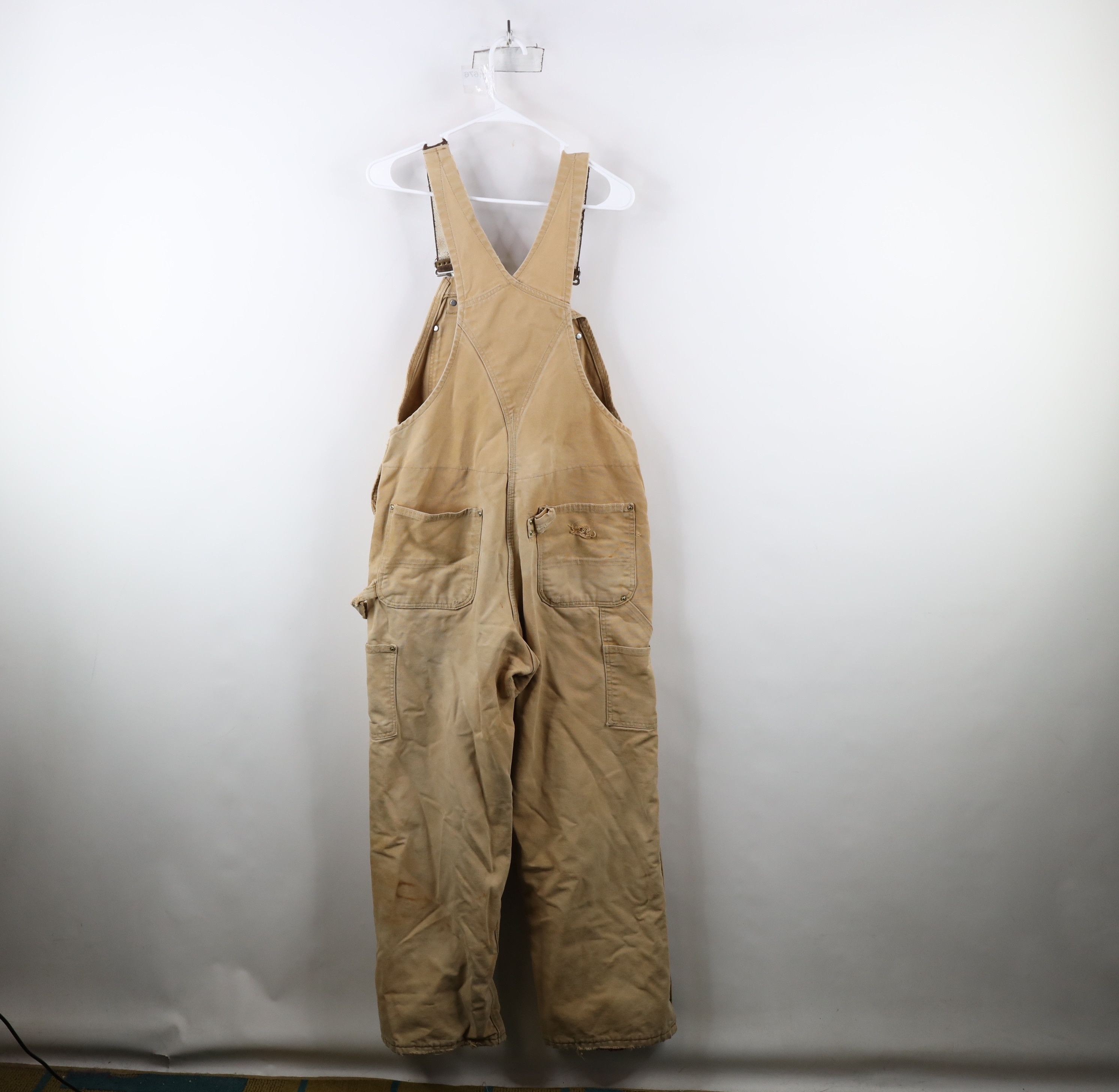 Carhartt × Vintage Vintage 90s Carhartt Thrashed Quilted Double Knee Overalls Size US 36 / EU 52 - 14 Thumbnail