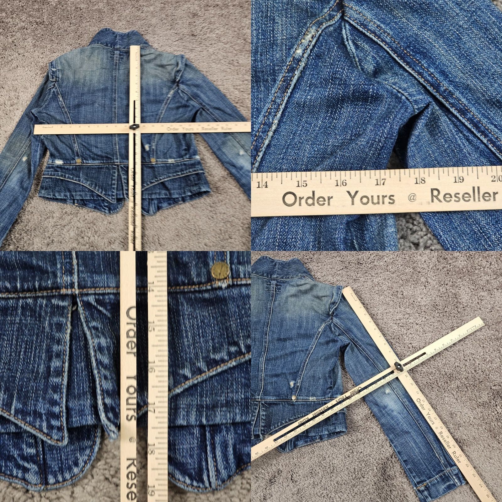 Vintage VINTAGE Current/Elliott Denim Jacket Womens Small Blue 90s Casual Pockets United States Size XS / US 0-2 / IT 36-38 - 8 Thumbnail