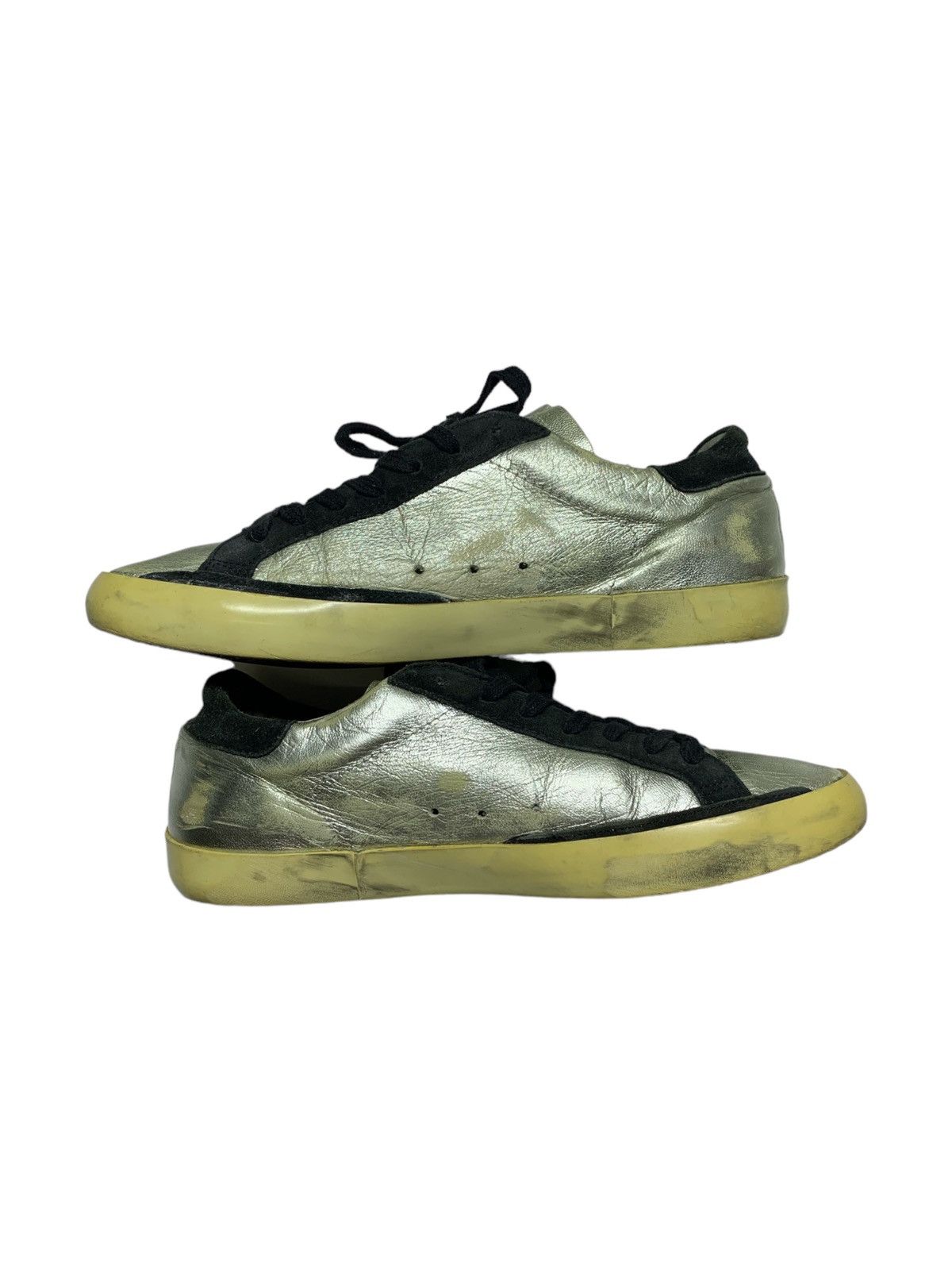 Golden Goose Authentic Golden Goose Superstar Silver Sneakers GGDB Shoes Size US 8.5 / EU 41-42 - 7 Thumbnail