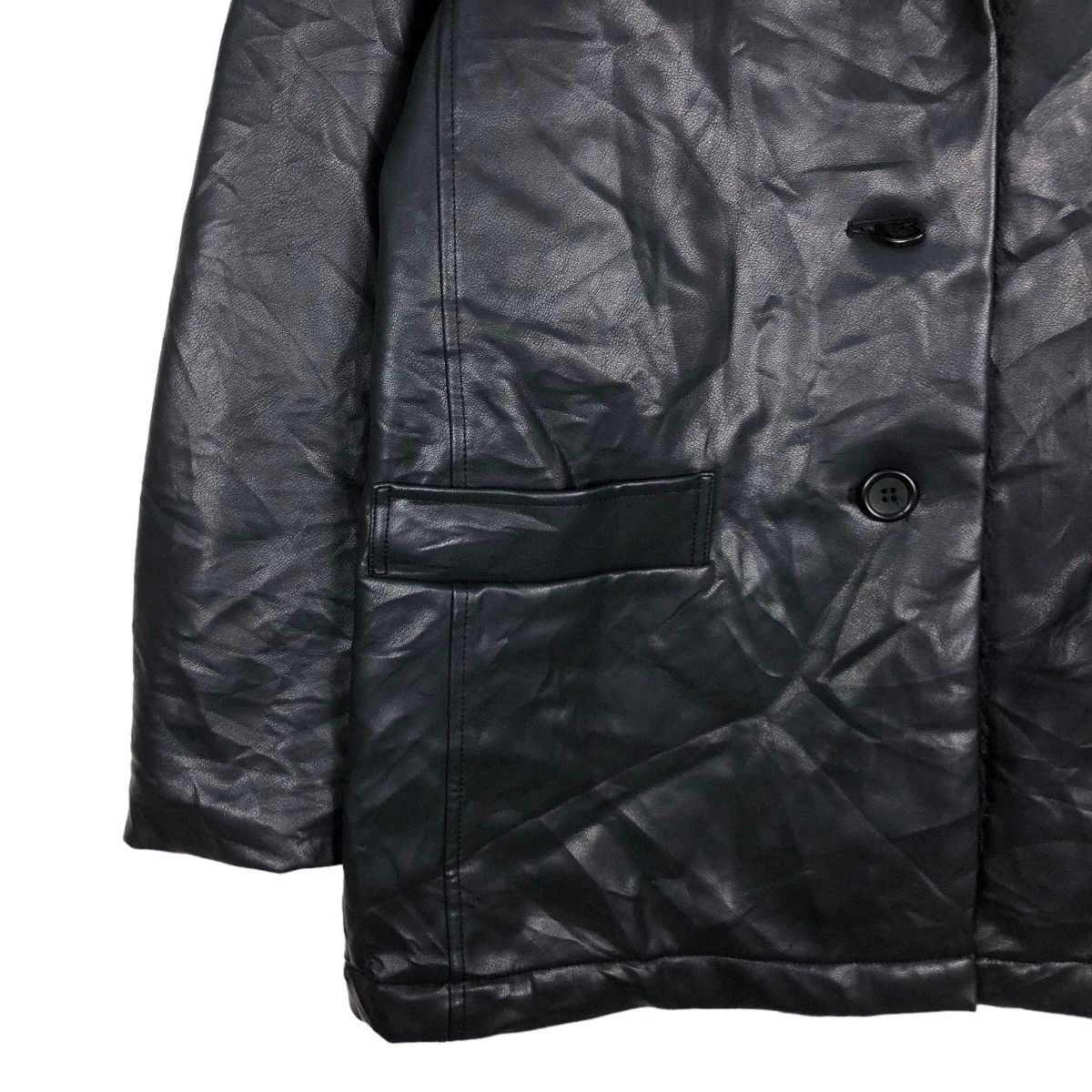 Japanese Brand 🔥Vtg Leather Jacket Biker Shearling Ines De La Fressange Size US M / EU 48-50 / 2 - 4 Thumbnail