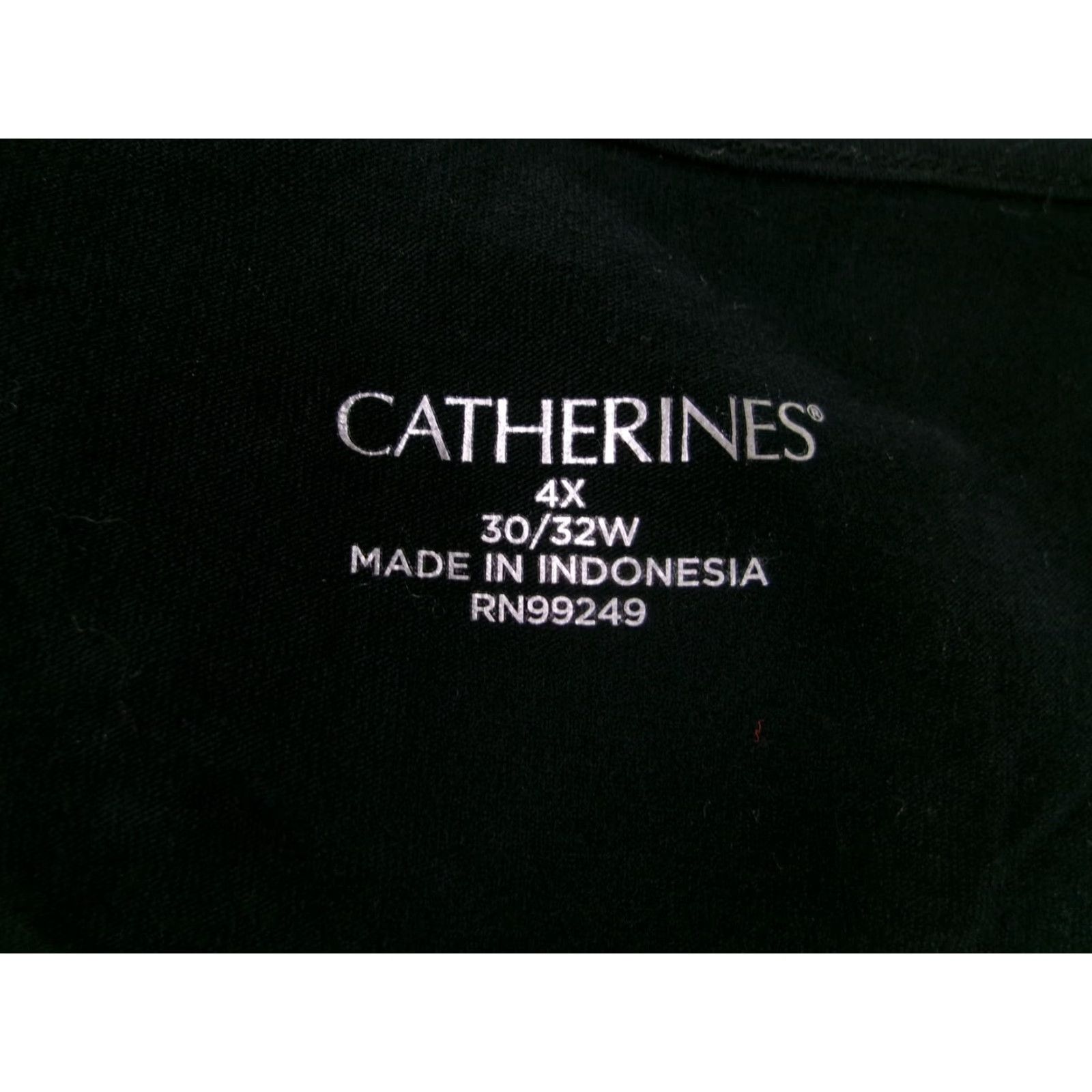 Vintage Catherines Top Womens 4X Black V Neck Embellished Button Sequin Stretch Capsule Size XXL / US 16-18 / IT 52-54 - 6 Thumbnail