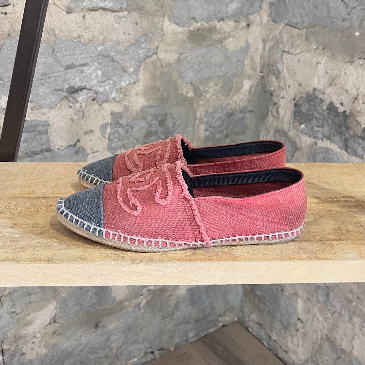 Chanel Chanel Pink Denim Cotton Espadrilles Size US 10 / IT 40 - 3 Thumbnail