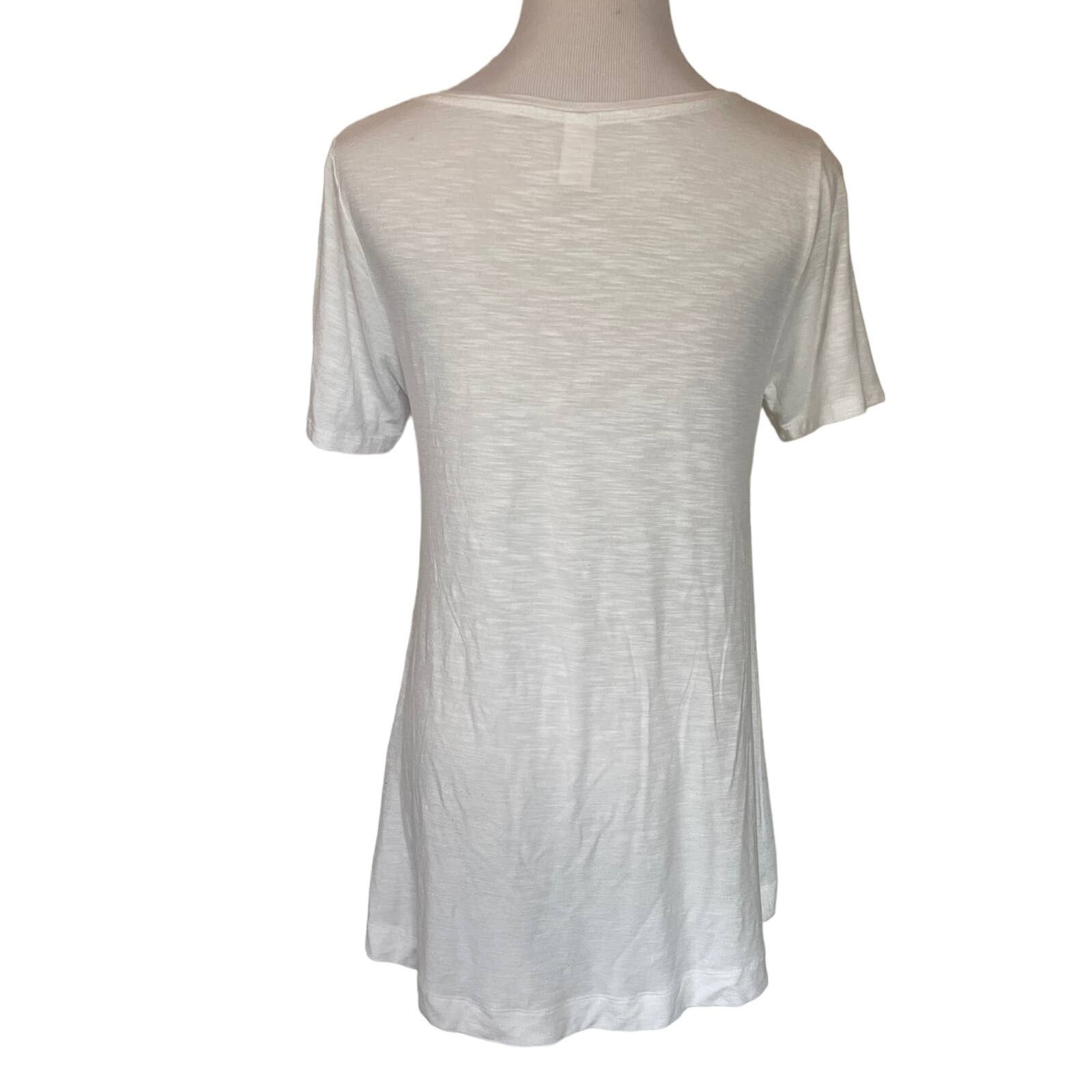 Old Navy Luxe White Short Sleeve Loose Baby Doll Blouse Tunic Top XS Size XS / US 0-2 / IT 36-38 - 3 Thumbnail