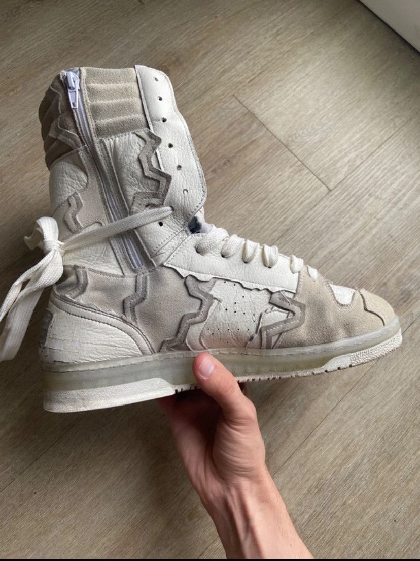 Racer Worldwide White High Eroded Sneaker Racer Worldwide Size US 11.5 / EU 44-45 - 1 Thumbnail