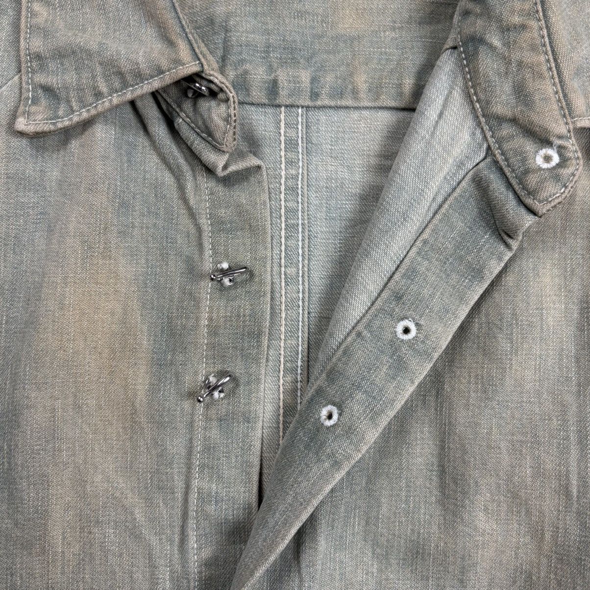 2000s Hym - Mud Wash Hook And Eye Shirt