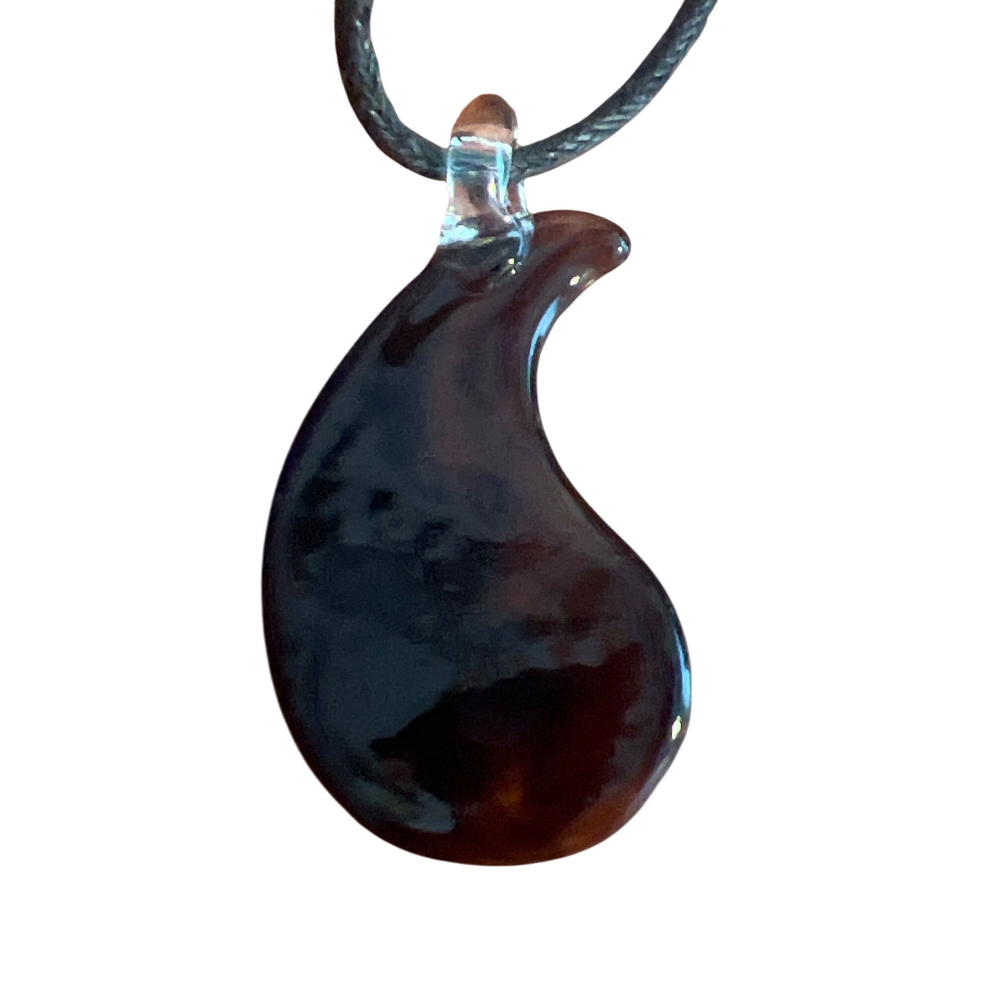 Other Black White Glass Yin Yang Pendant Necklace Black Cord Skate Size ONE SIZE - 4 Thumbnail
