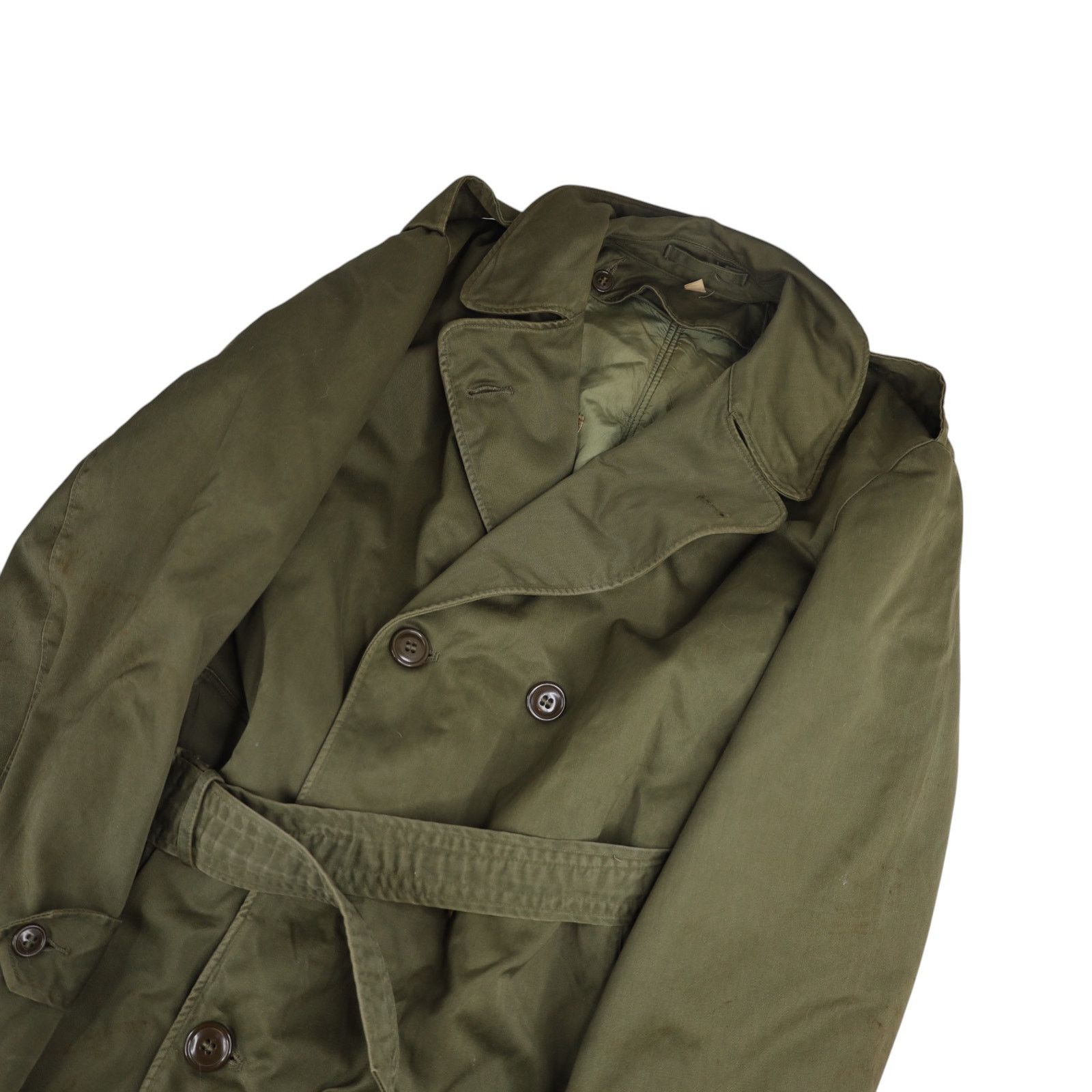 Vintage Vintage Military Surplus Wool Lined Trench Coat Size US M / EU 48-50 / 2 - 2 Thumbnail