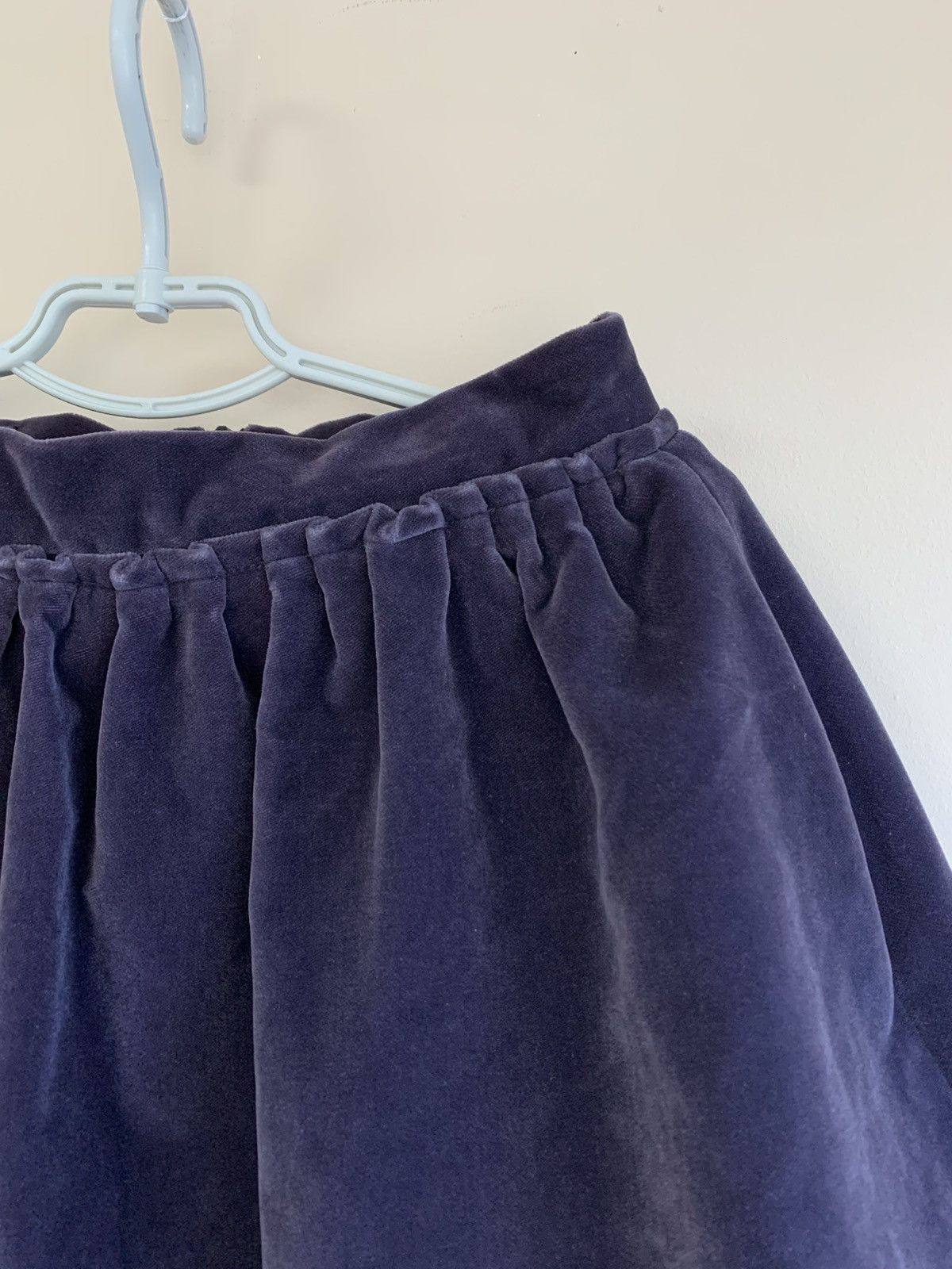 Burberry Prorsum Navy Velvet Patterned Skirt Women ITALY