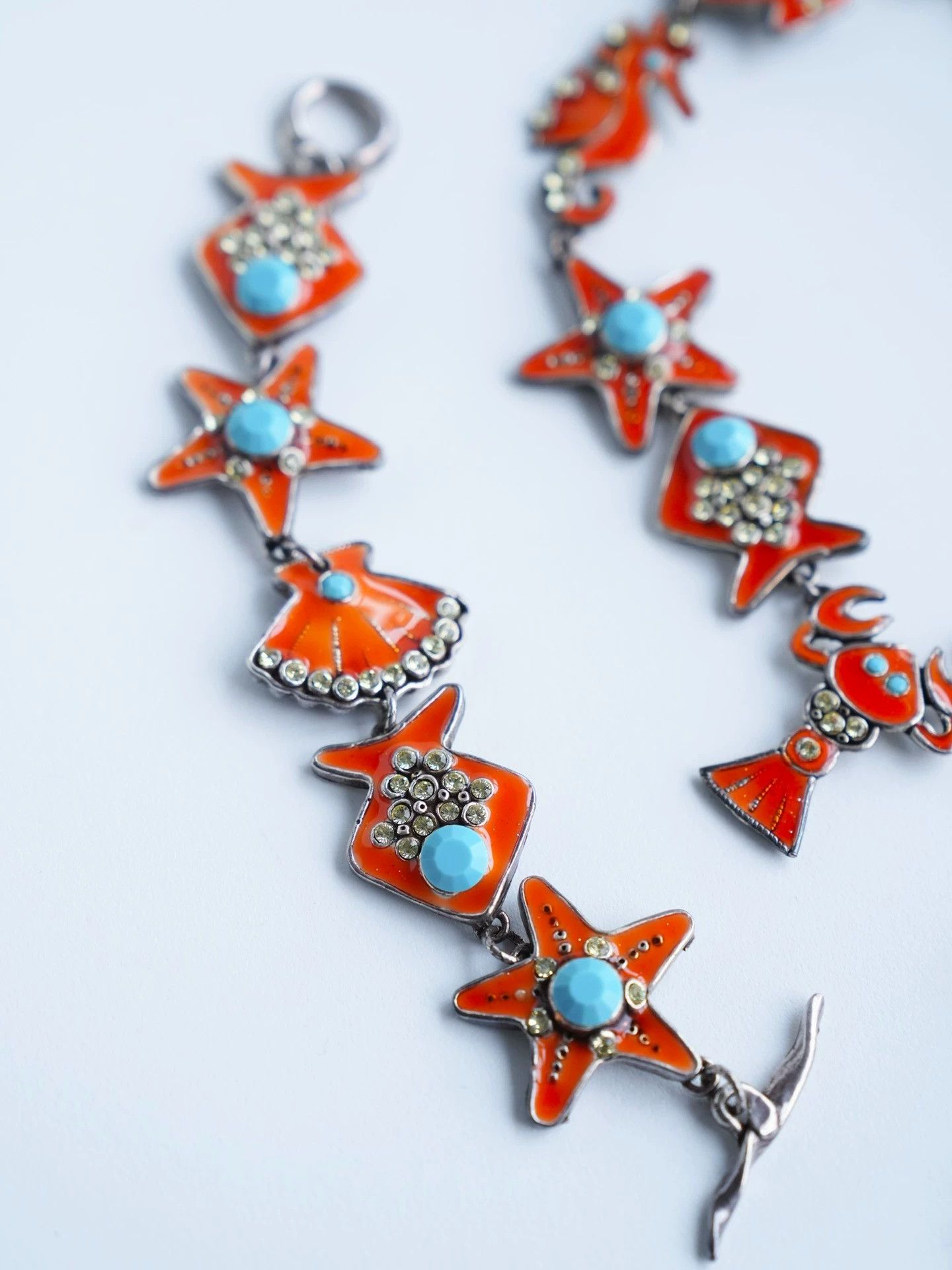 Other Taratata Ocean 4pc Enamel Rhinestone Jewelry Set Orange Size ONE SIZE - 3 Thumbnail