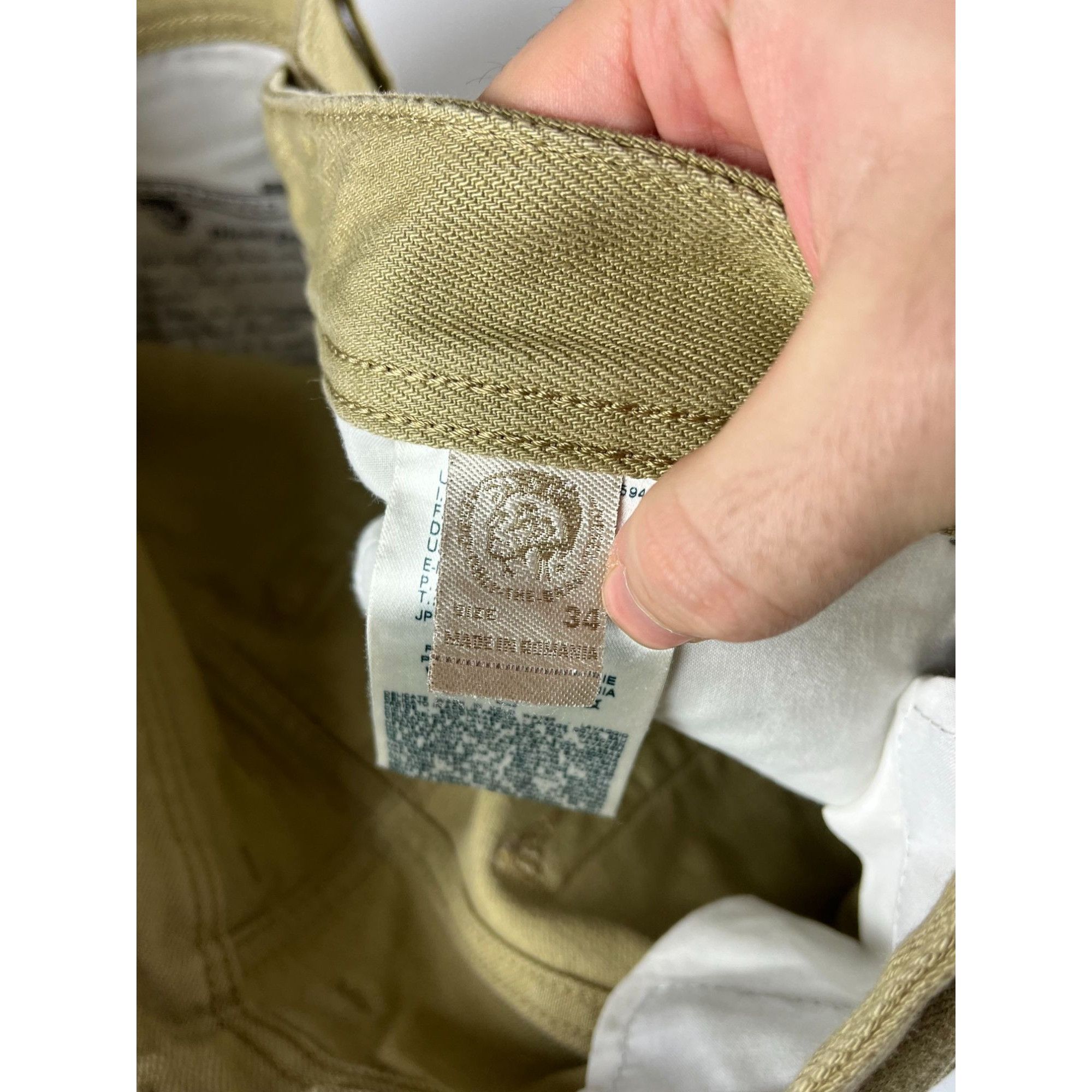 Diesel × Vintage Diesel Mens Semado Beige Cotton Straight Fit Jeans Size US 34 / EU 50 - 5 Thumbnail