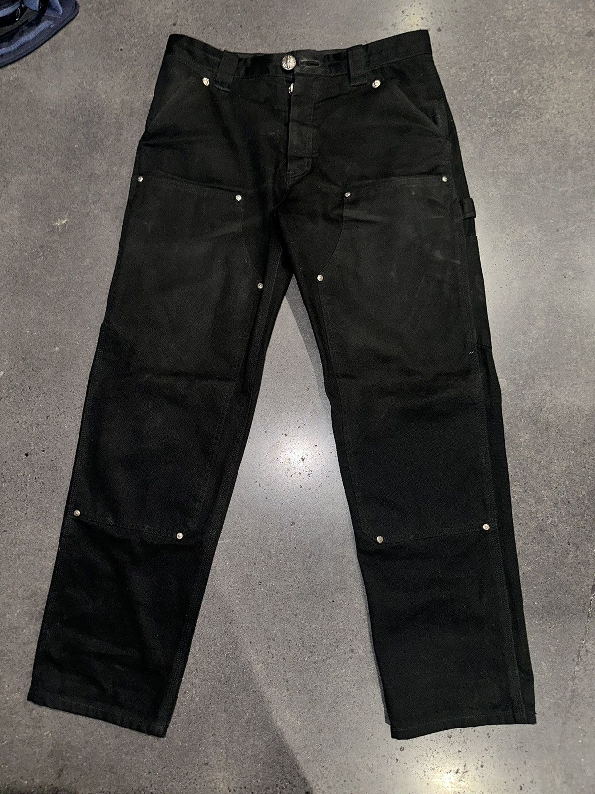 image of Chrome Hearts Carpenter Pants in Black, Men's (Size 31)