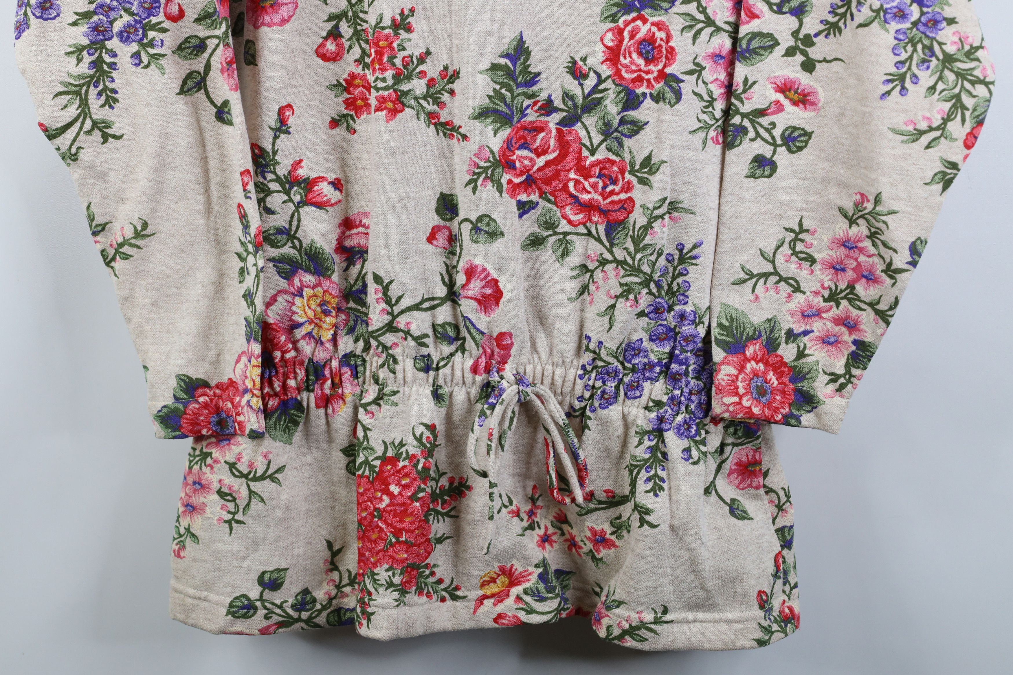 Vintage Vintage 90s Streetwear Flower Cinch Waist Sweatshirt USA Size L / US 10 / IT 46 - 3 Thumbnail
