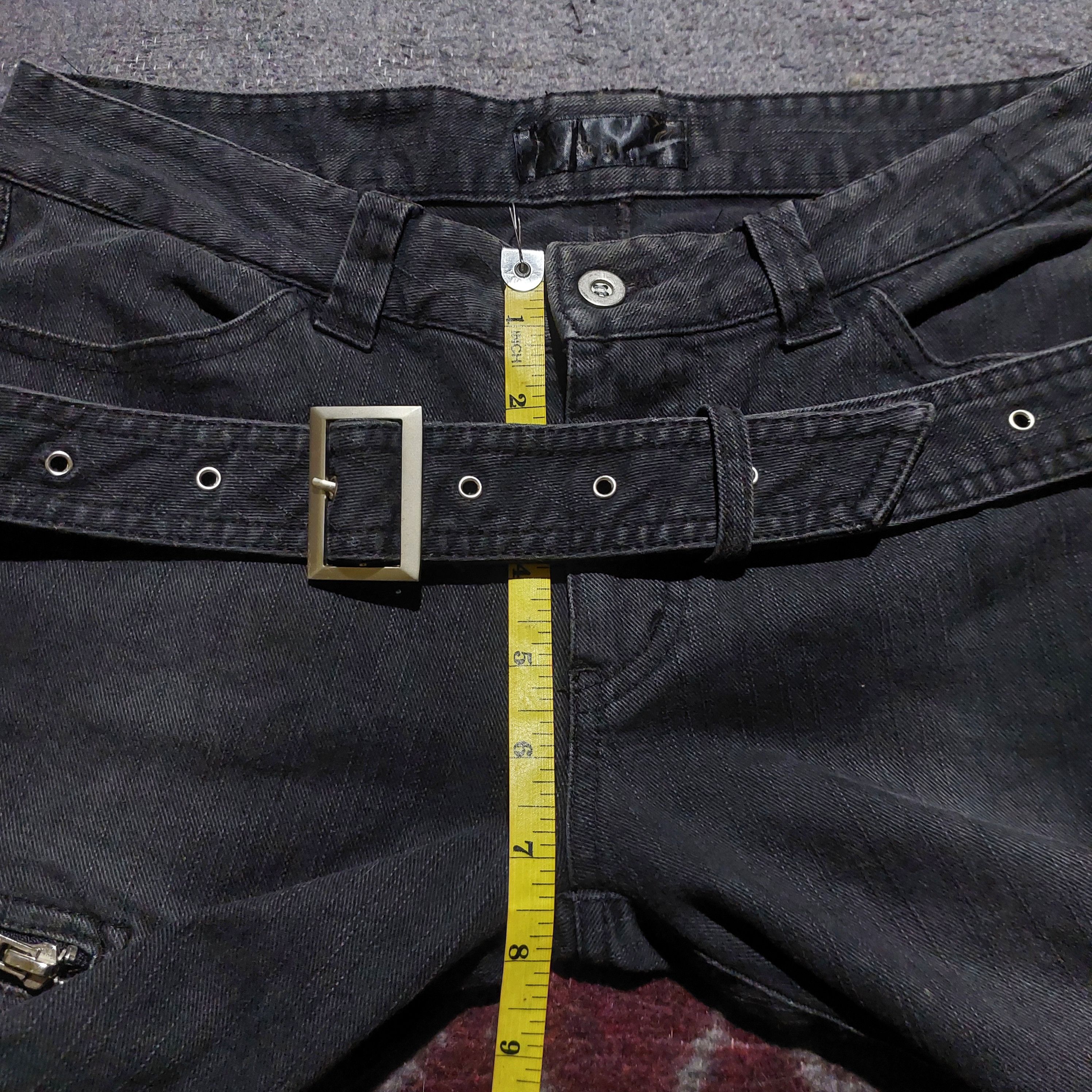 Tornado Mart Y2k black japanese bondage cargo short belt pouch Size US 29 - 20 Thumbnail