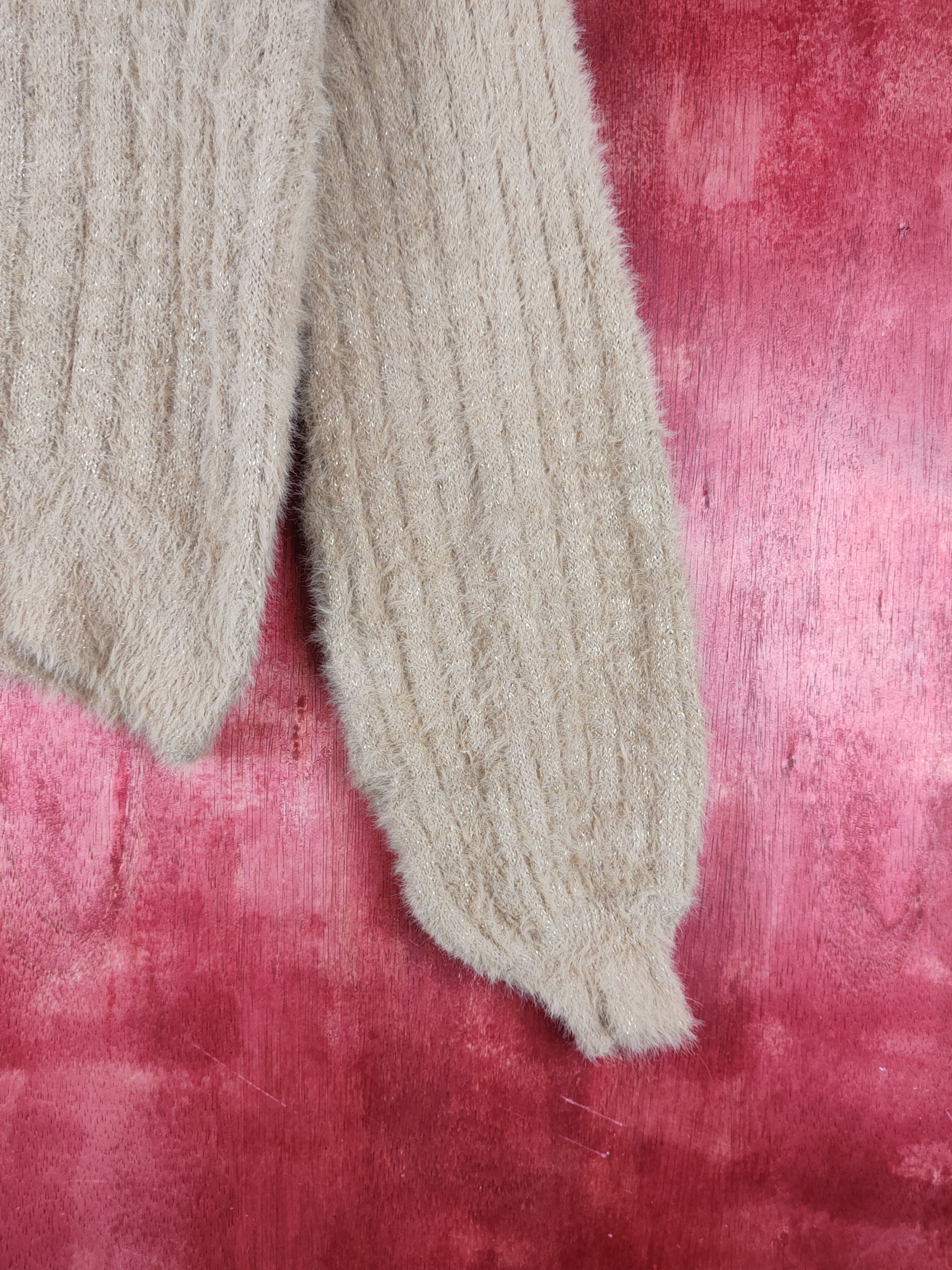 Japanese Brand × Vintage E Hypen World Gallery Beige Fur Mohair Knitwear #S1915 Size XS / US 0-2 / IT 36-38 - 6 Thumbnail