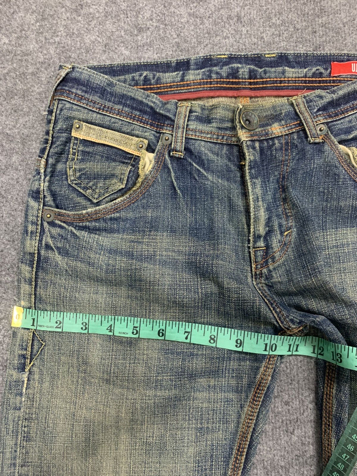 Jean FLARE DISTRESSED UJ JEAN SELVEDGE Size US 30 / EU 46 - 4 Thumbnail