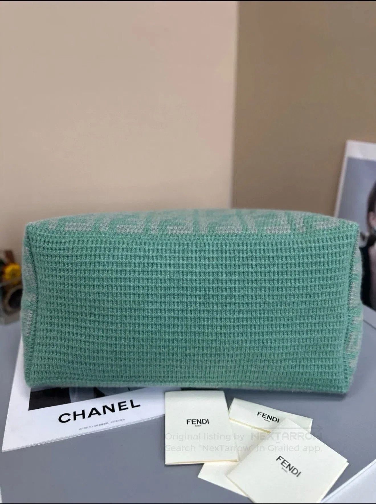Fendi Fendi Monogram Cashmere Tote Bag. Size ONE SIZE - 4 Thumbnail