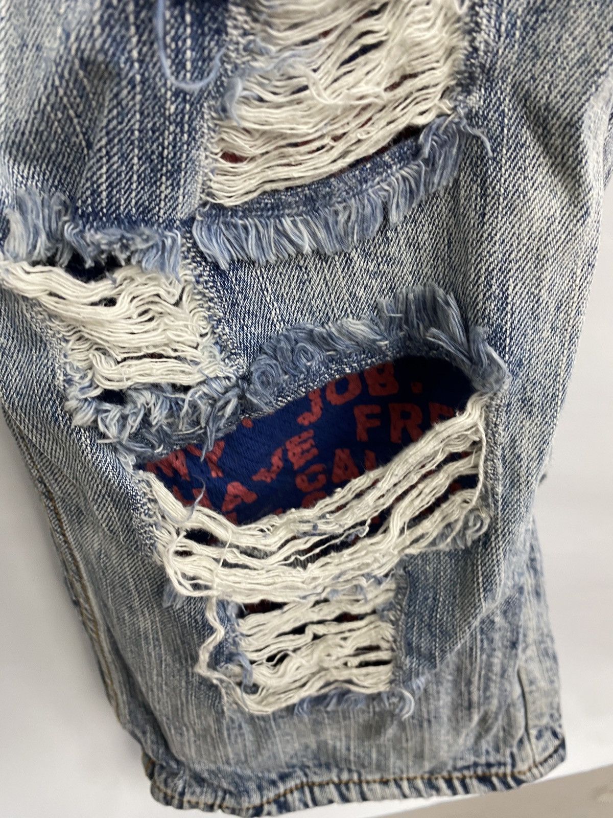 Hysteric Glamour 🇺🇸 Rare Tough Jeansmith Japan Distressed Jeans Y2K Hype Size US 34 / EU 50 - 6 Thumbnail