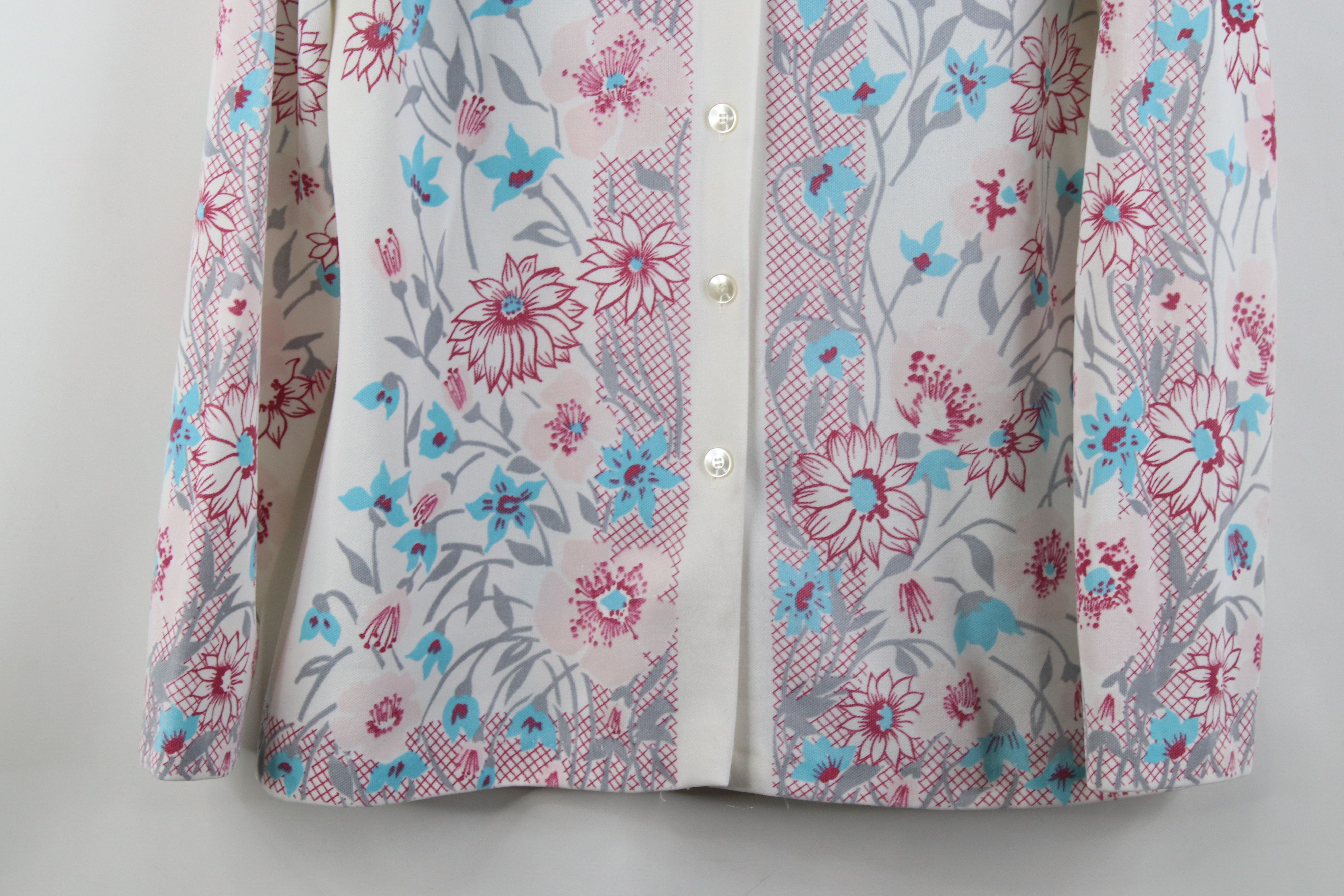 Vintage Vintage 60s 70s Mid Century Modern Collar Button Shirt Size L / US 10 / IT 46 - 3 Thumbnail