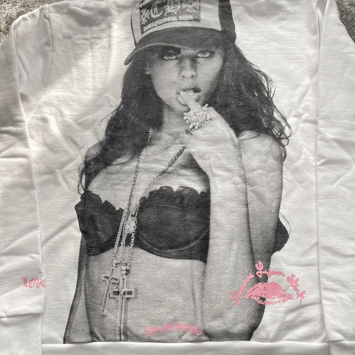 Chrome Hearts Chrome Hearts Laurie Lynn Stark “Love You” White Pink Hoodie Size M / US 6-8 / IT 42-44 - 3 Thumbnail