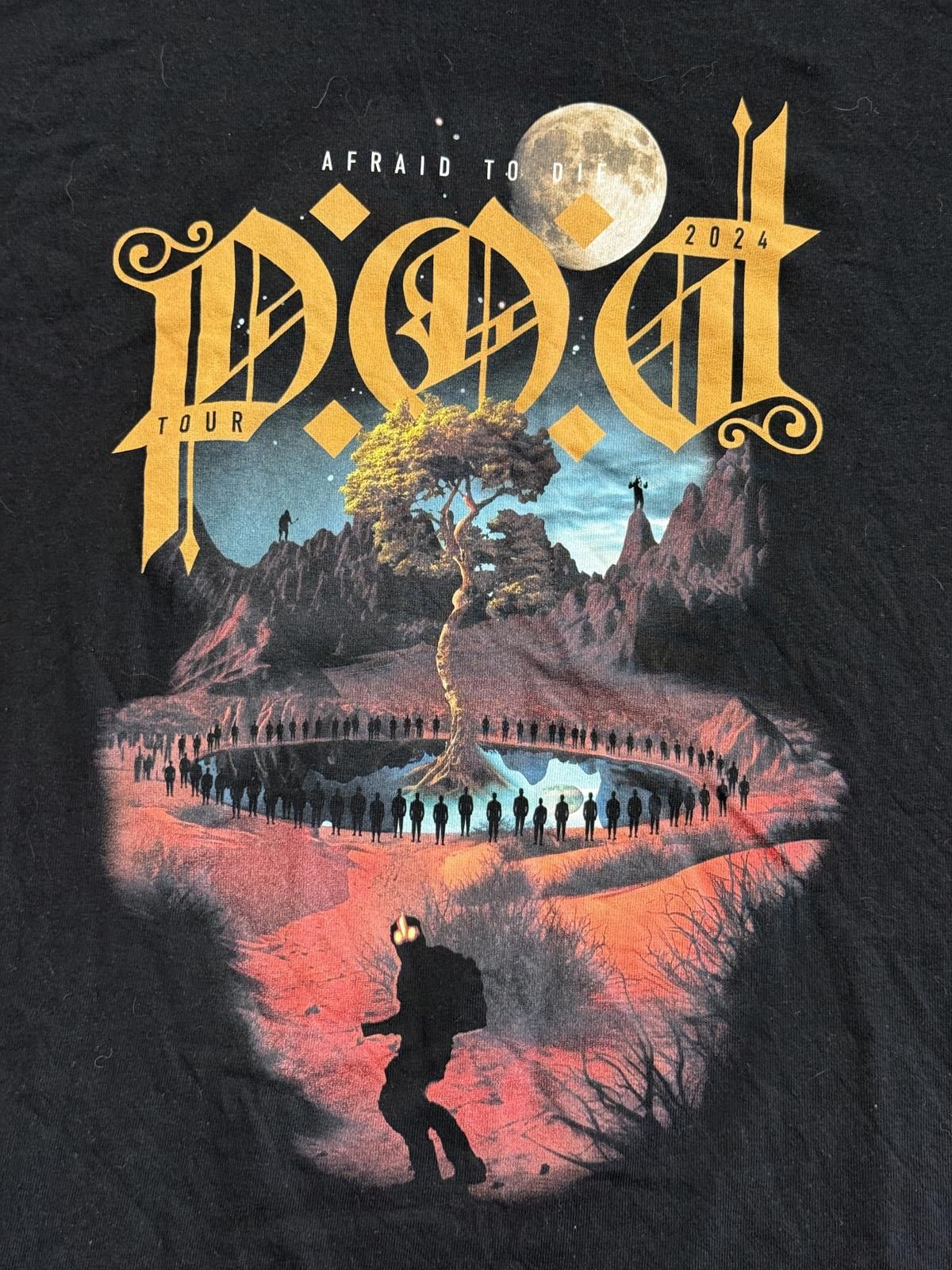 Delta POD Band Tour T-shirt Afraid To Die 2024 Tee 2XL Size US XXL / EU 58 / 5 - 5 Thumbnail