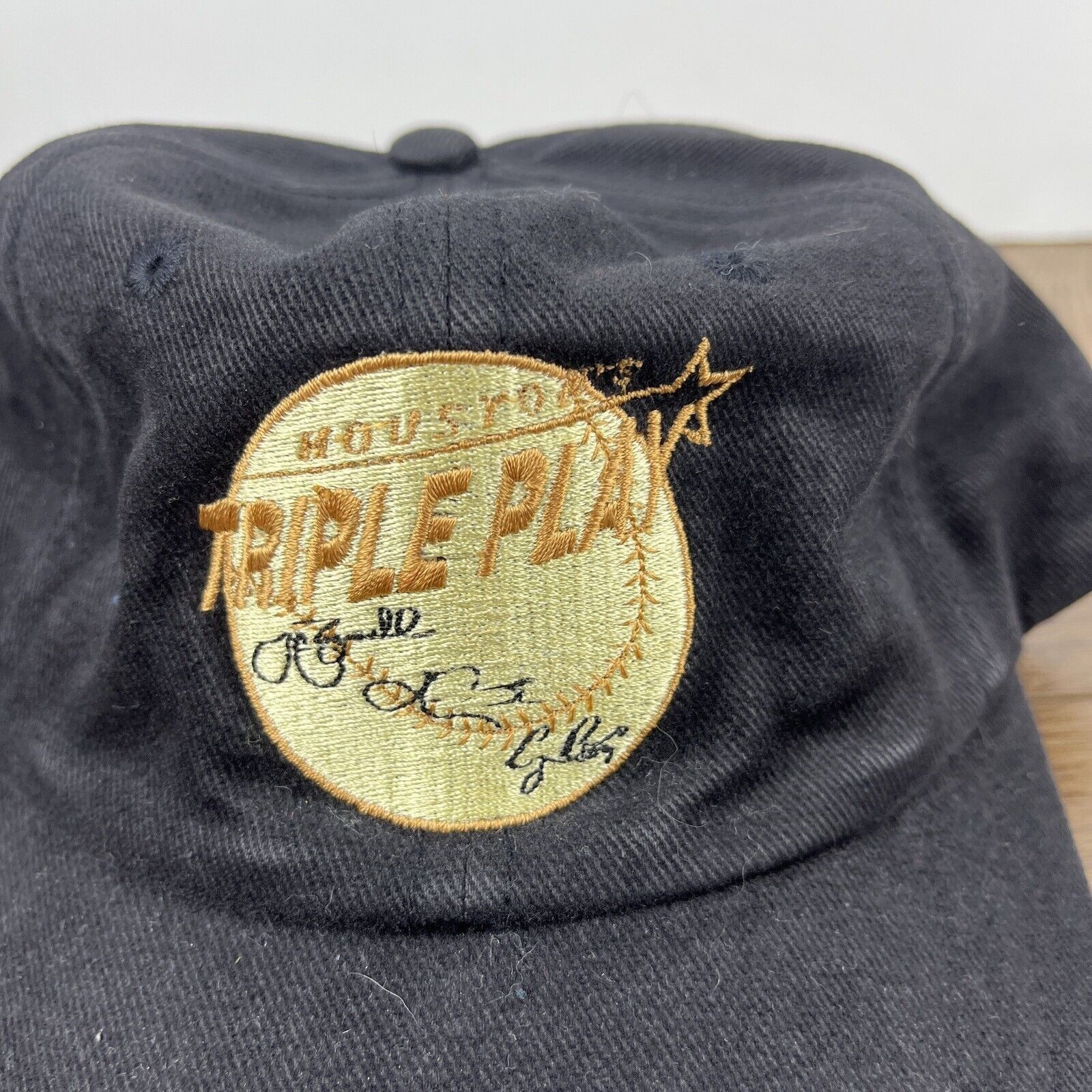 Other Houston Triple Play Hat Black Hat Adjustable Adult Size Hat Size ONE SIZE - 8 Thumbnail