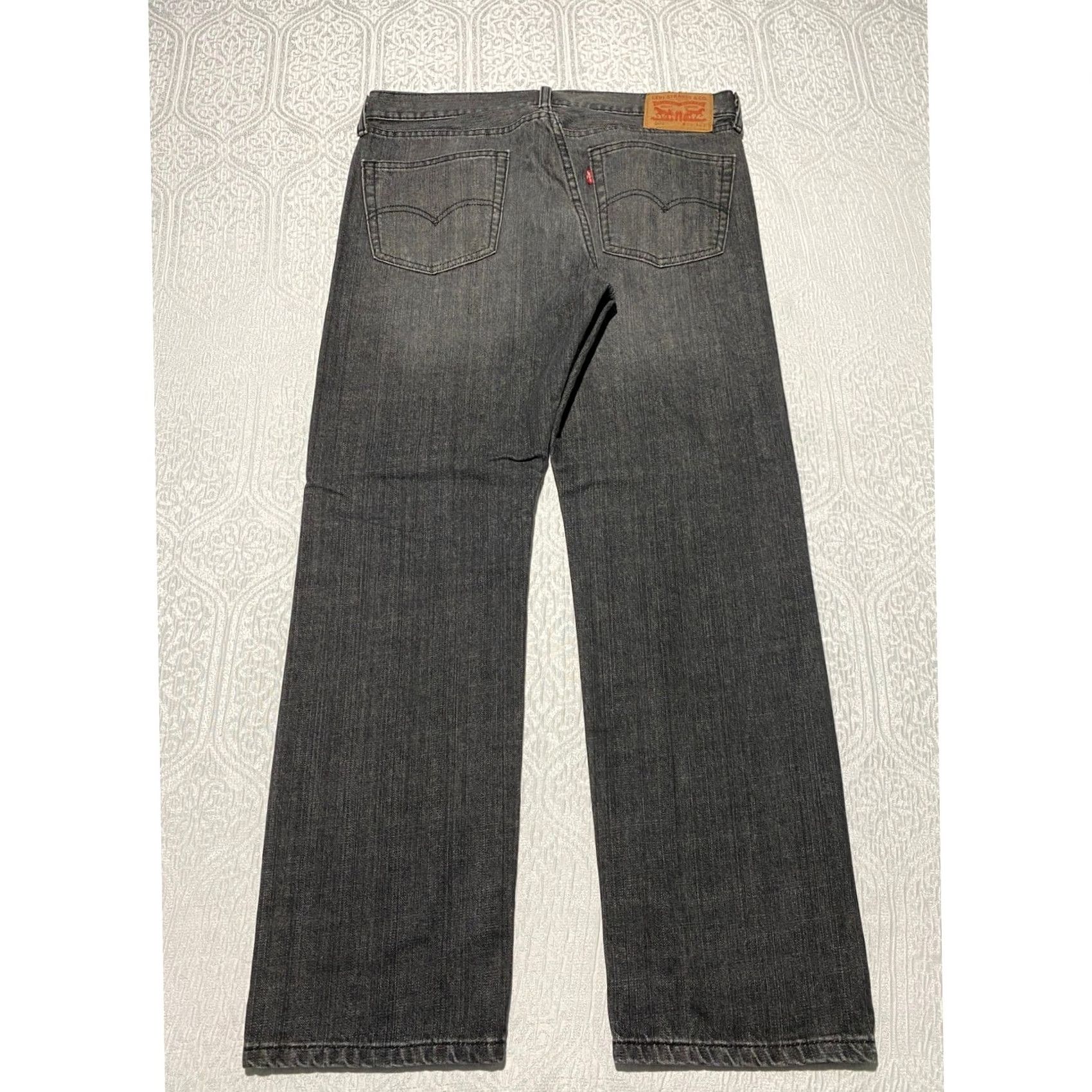 Levi's VINTAGE Levi's 505 Jeans Mens Regular Straight 34x30 Black Charcoal Wash Denim Cotton Zipper Button Pockets 5-Pocket Mens Size US 34 / EU 50 - 2 Thumbnail