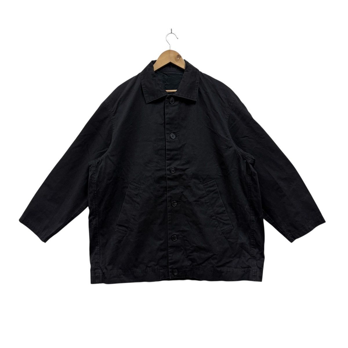 Yohji Yamamoto Vtg Yohji Yamamoto Jacket Button up Oversize Balmacaan Size US XXL / EU 58 / 5 - 1 Thumbnail