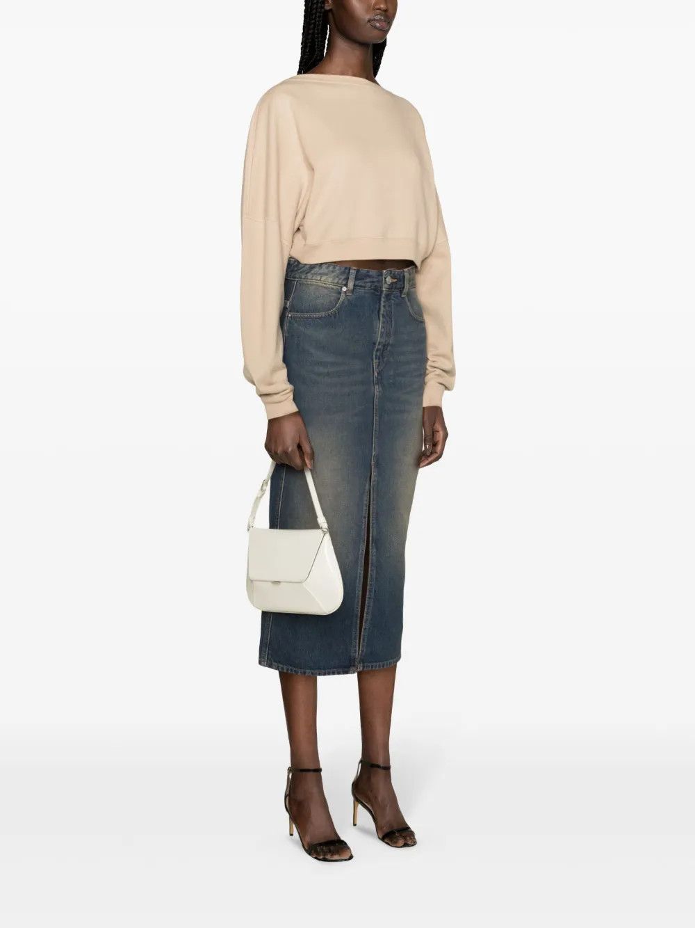 Saint Laurent Paris o1y0126 Sweatshirt in Beige Size XL / US 12-14 / IT 48-50 - 2 Thumbnail