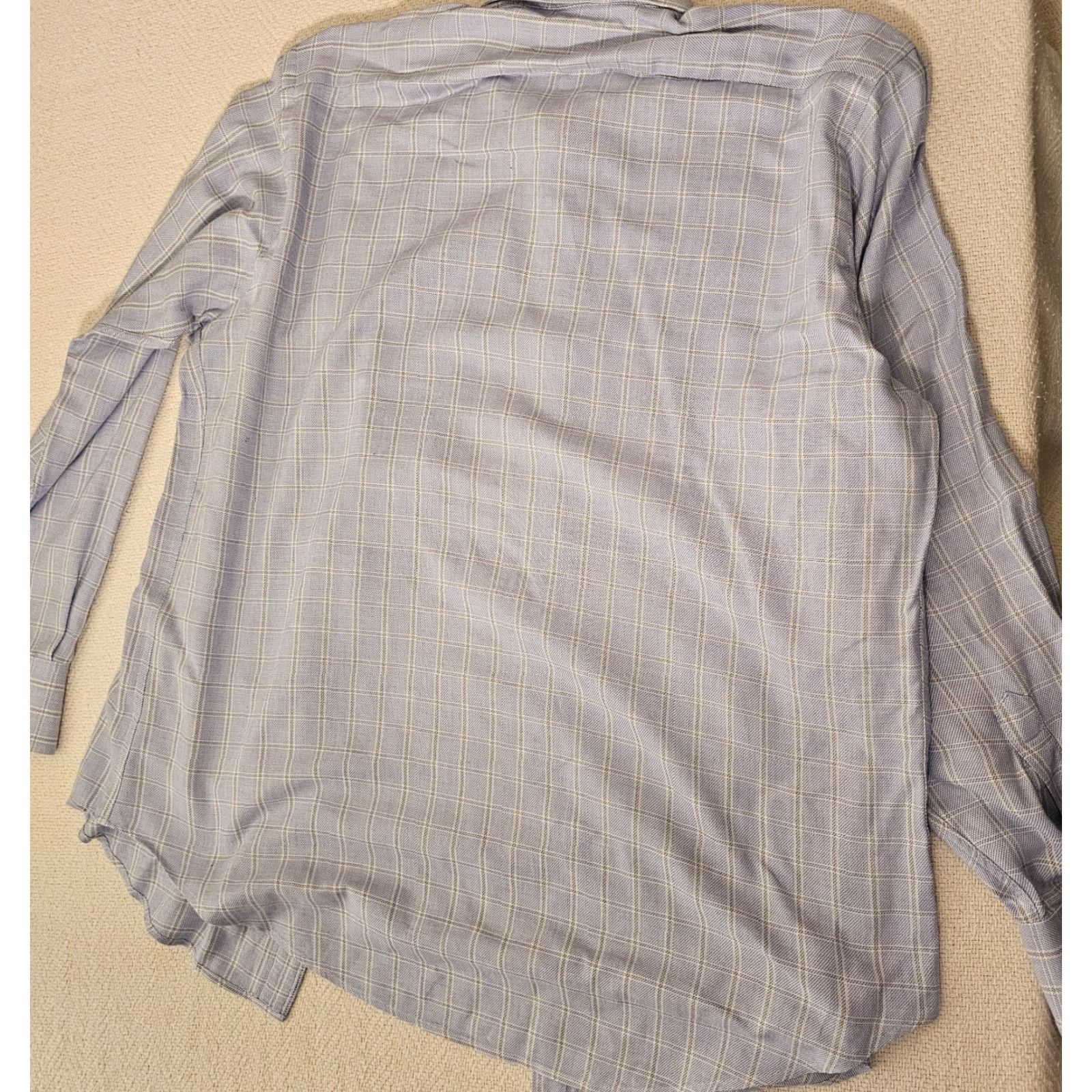 Vintage Jack Stone Thomas Dean Button-Up Shirt Men Large Blue Check Long Sleeve Size US L / EU 52-54 / 3 - 8 Thumbnail