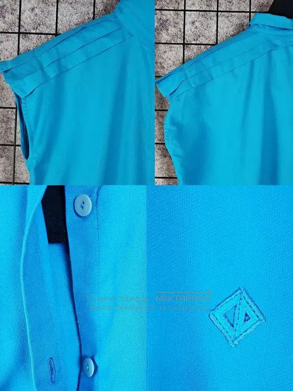 Dior Dior Summer Blue Cotton Blend Short Sleeve Shirt . Size L / US 10 / IT 46 - 4 Thumbnail