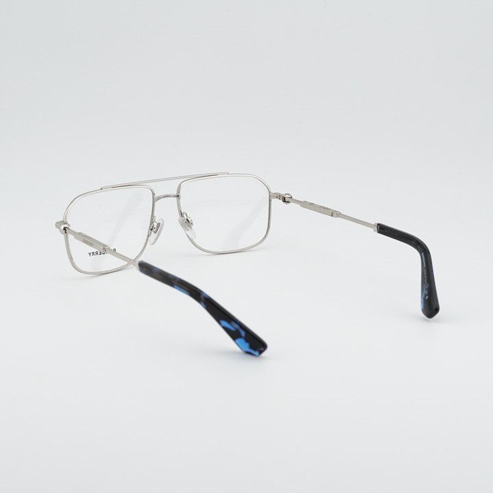 Burberry Burberry BE1391 1005 Eyeglasses Silver 56mm Rectangle Frame Size ONE SIZE - 5 Thumbnail