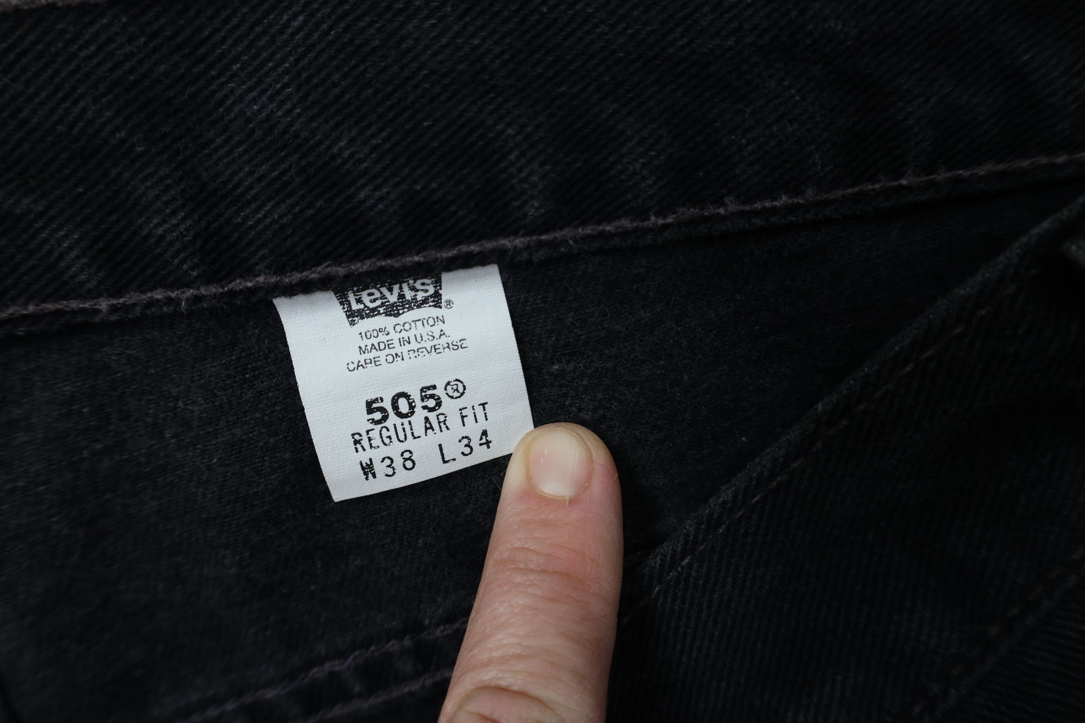 Levi's Vintage Y2K Levis 505 Straight Leg Denim Jeans Black USA Size US 38 / EU 54 - 9 Thumbnail