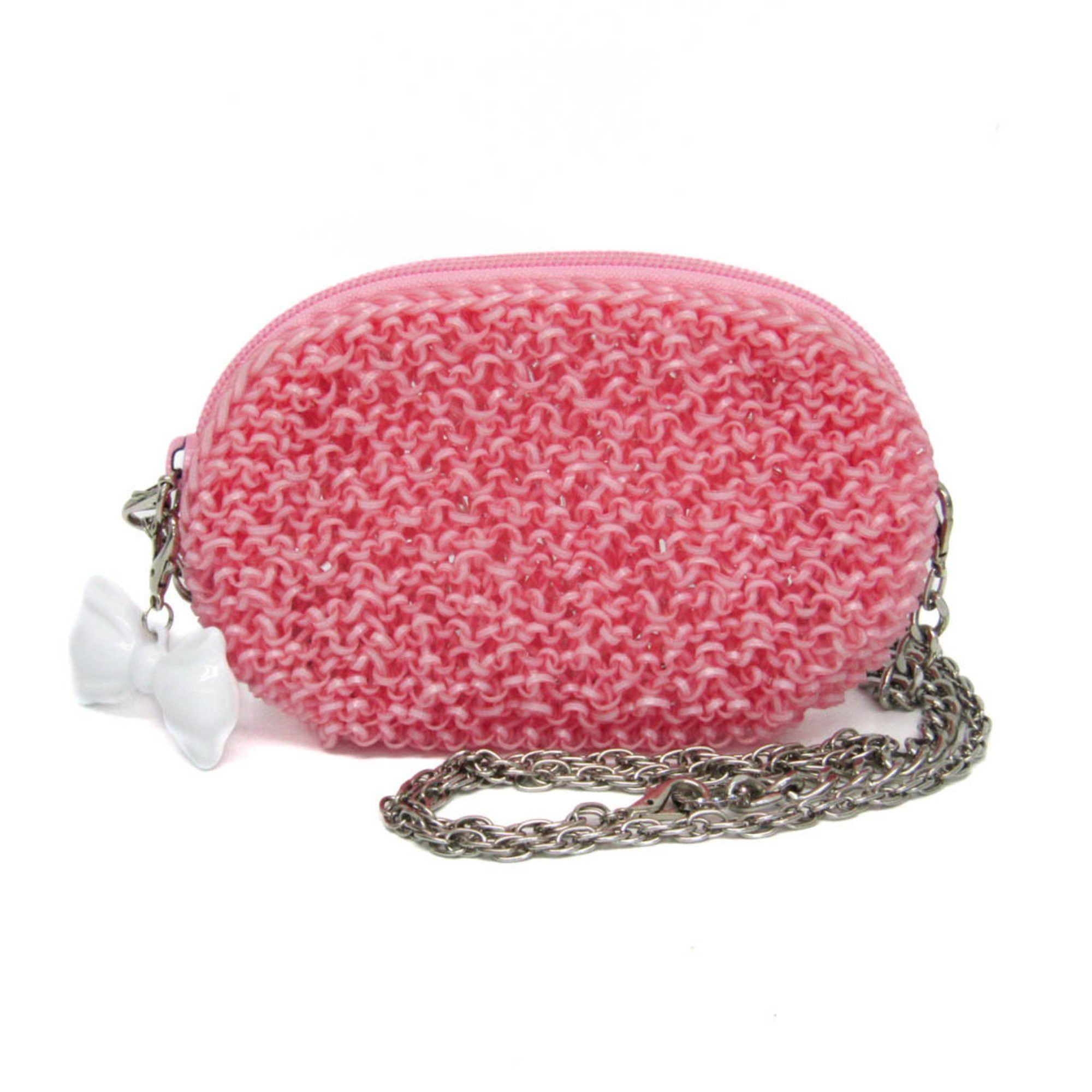 Anteprima Ribbon Women's Wire Pouch,shoulder Bag Pink