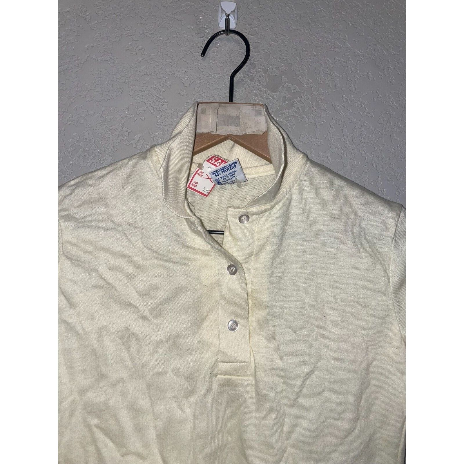 Hanes 1970s Vintage Women's Hanes For Women Polo Blank Shirt 70s Size S / US 4 / IT 40 - 2 Thumbnail