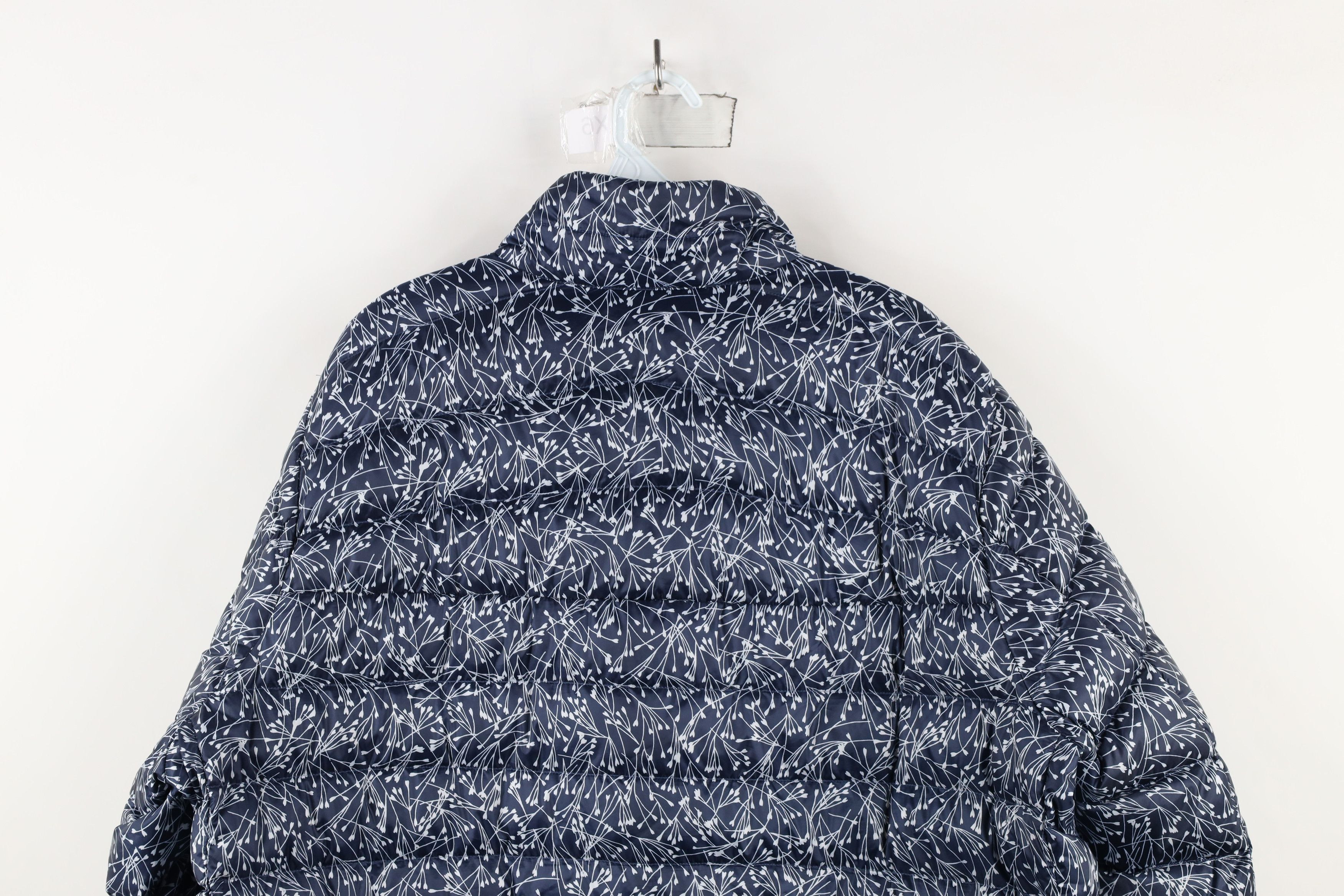 Lands' End × Vintage Lands End Down Insulated Flower Full Zip Puffer Jacket Blue Size XXL / US 16-18 / IT 52-54 - 12 Thumbnail