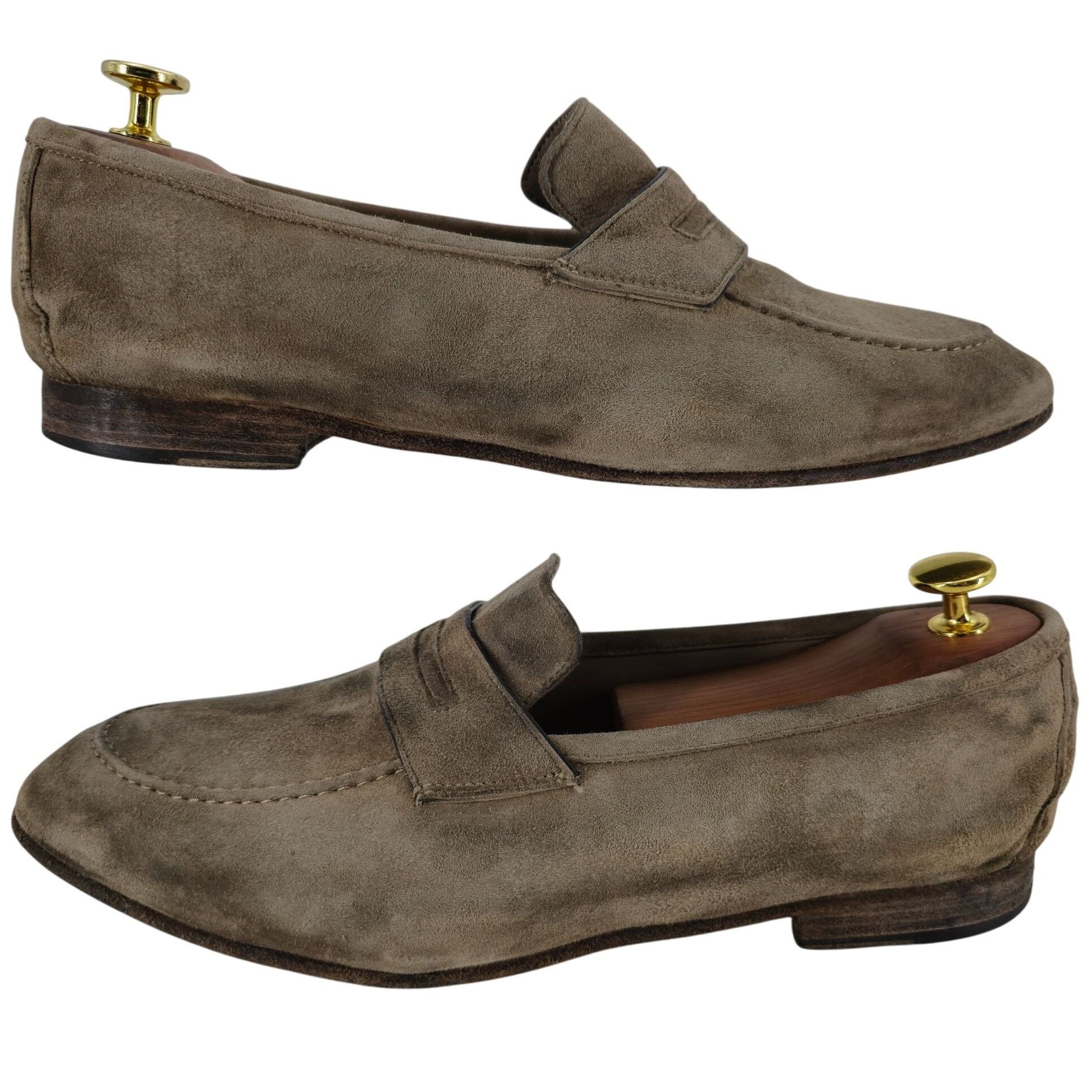 Other Andrea Ventura Firenze Mens 8.5D Tan Soft Suede Dress Shoes Size US 8.5 / EU 41-42 - 5 Thumbnail