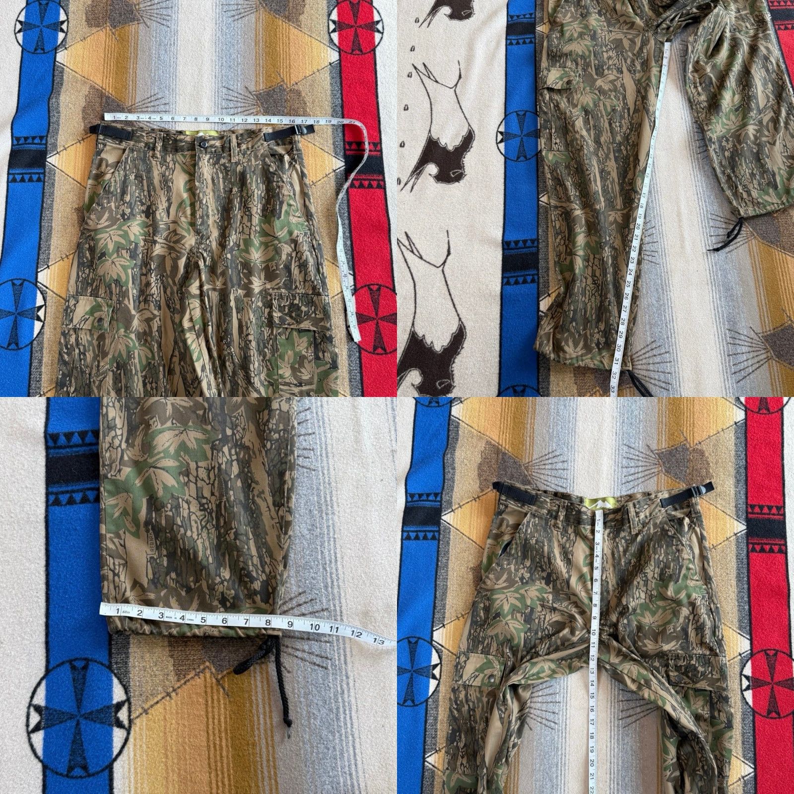 Vintage VINTAGE Northwest Territory Trebark Camo Camouflage Cargo Pants Men Regular Medium 32x31 Brown Camouflage 90s Outdoor Fall Spring Summer Winter Mens Size US 31 - 8 Thumbnail